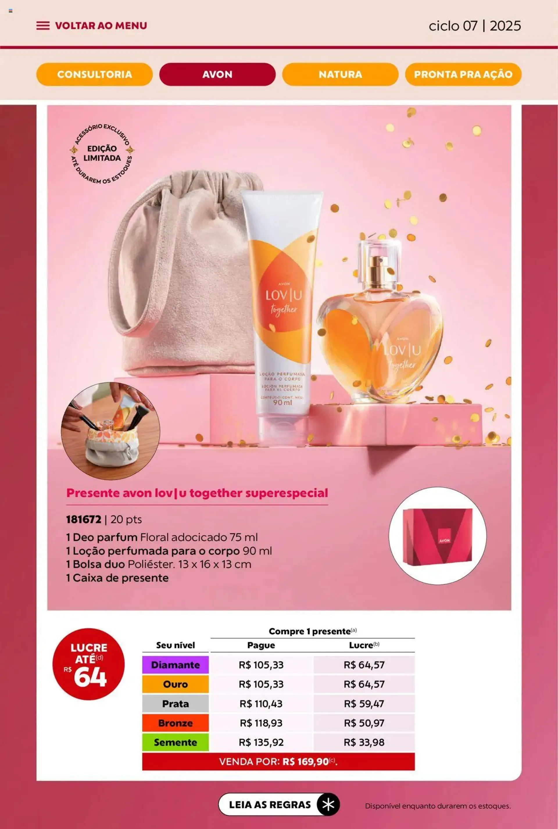 Encarte de Avon - Campanha 07: Minha Consultoria 3 de abril até 1 de maio 2025 - Pagina 12