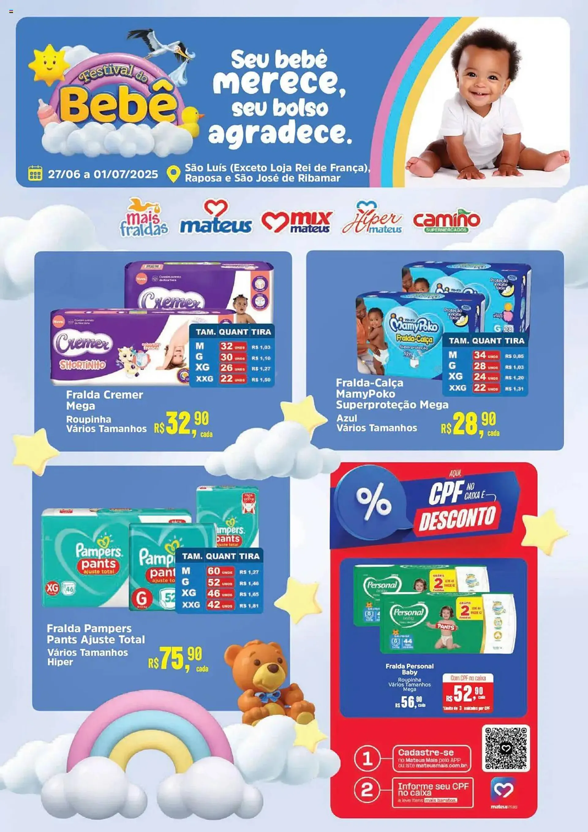 Encarte de Catálogo Supermercados Mateus 27 de junho até 1 de julho 2025 - Pagina 1