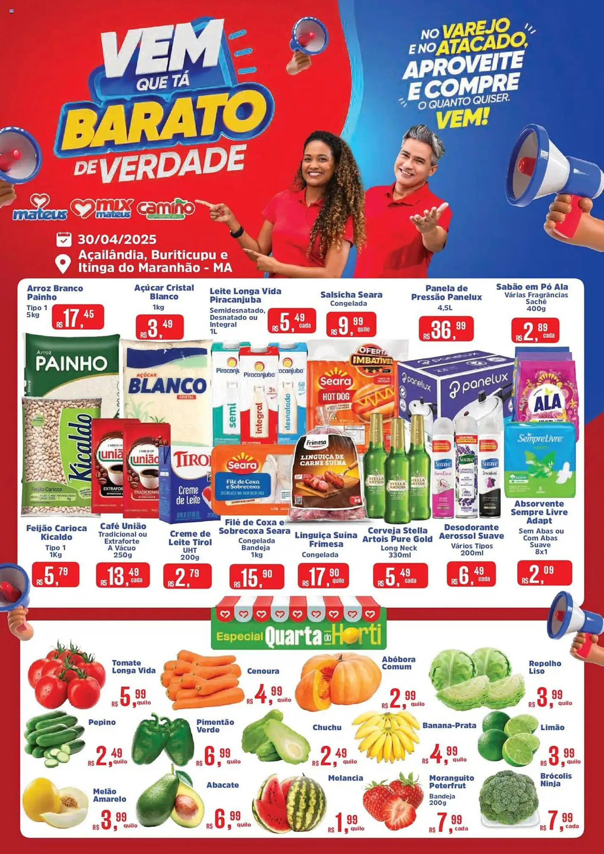 Encarte de Catálogo Supermercados Mateus 30 de abril até 30 de abril 2025 - Pagina 1