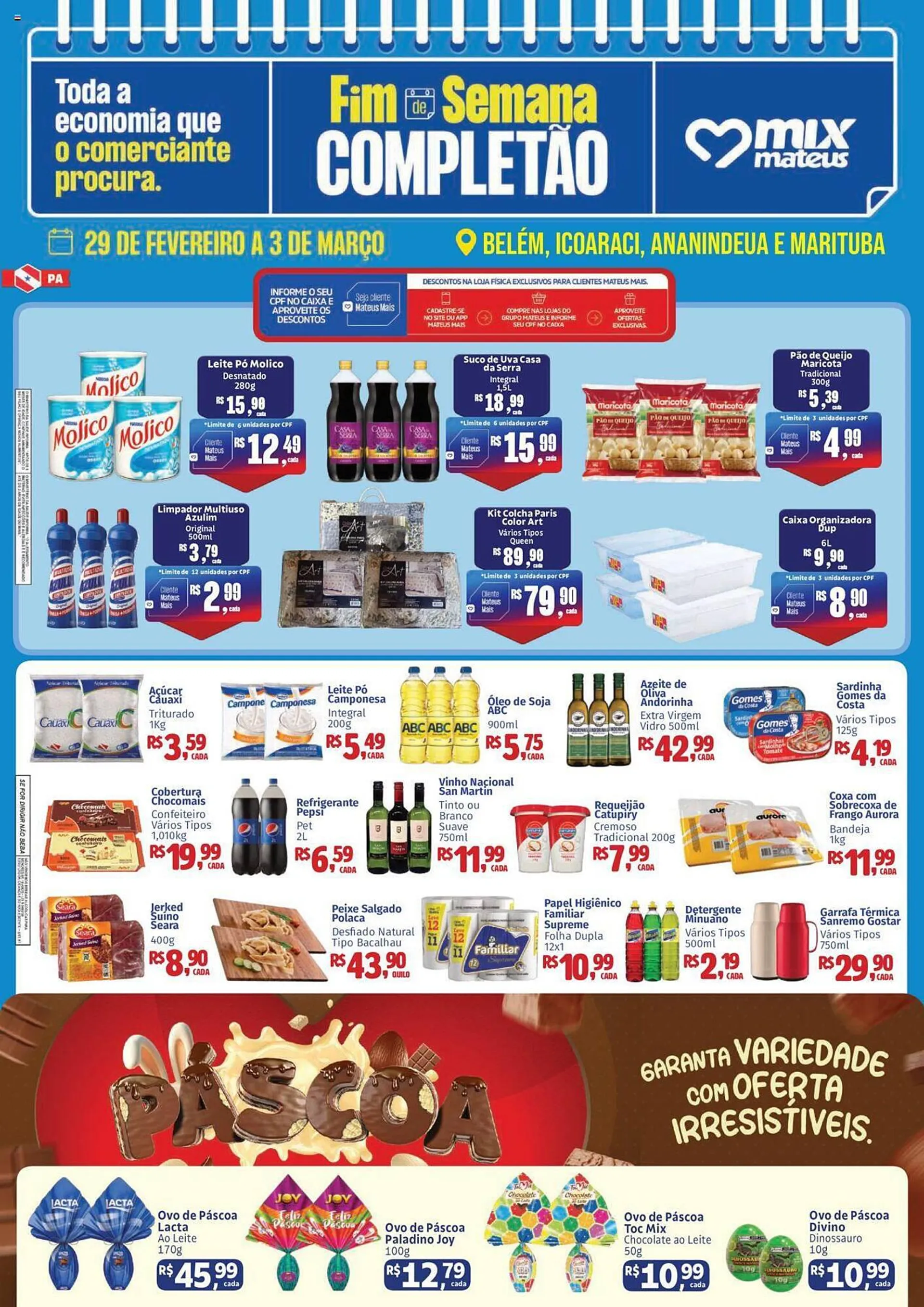 Encarte de Catálogo Supermercados Mateus 29 de fevereiro até 3 de março 2024 - Pagina 