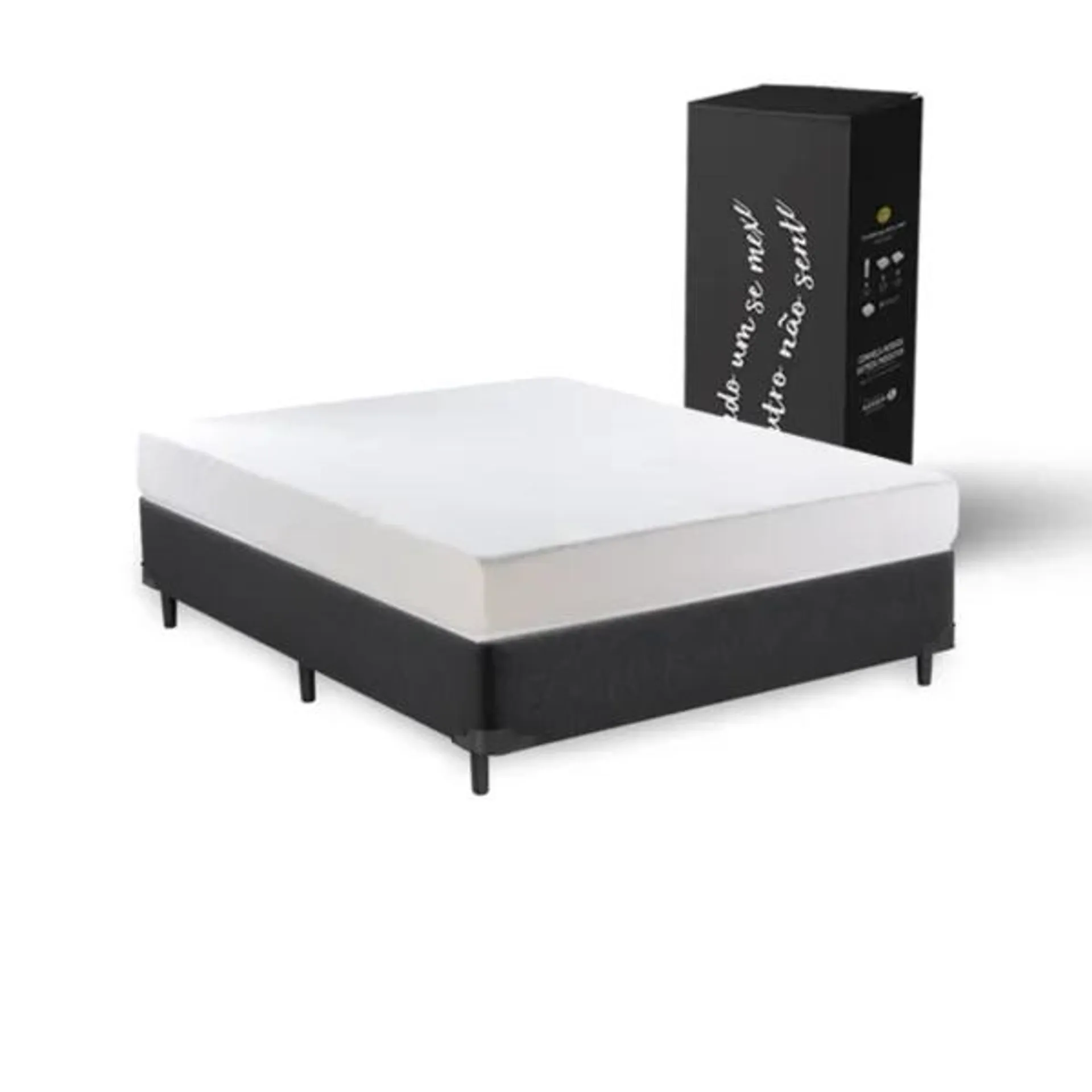Cama Box: Colchão na caixa Smart Comfort + Box Black Star New - 5 anos de garantia!