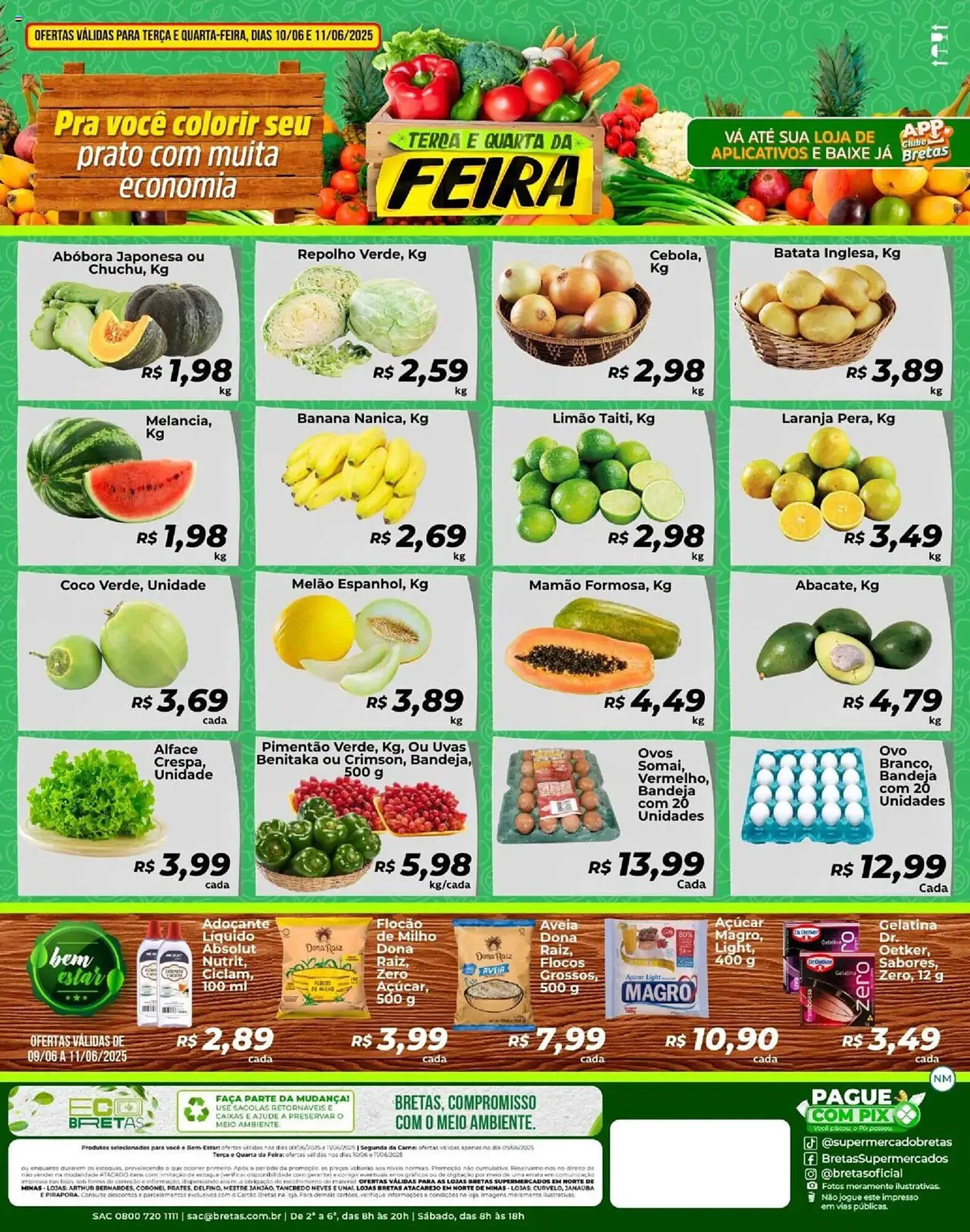 Encarte de Catálogo Supermercados Bretas 9 de junho até 11 de junho 2025 - Pagina 2