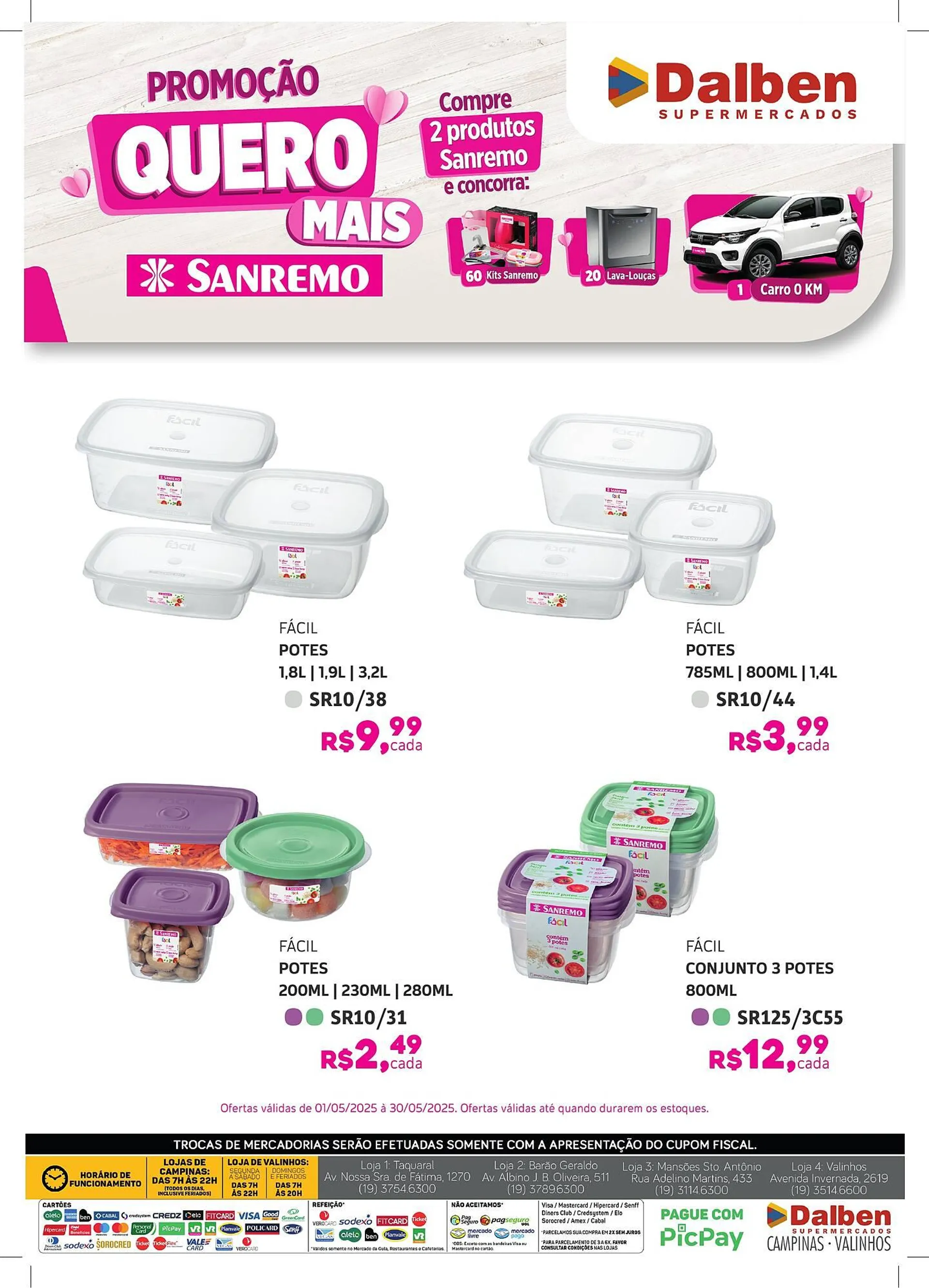 Encarte de Catálogo Supermercado Dalben 1 de maio até 30 de maio 2025 - Pagina 1