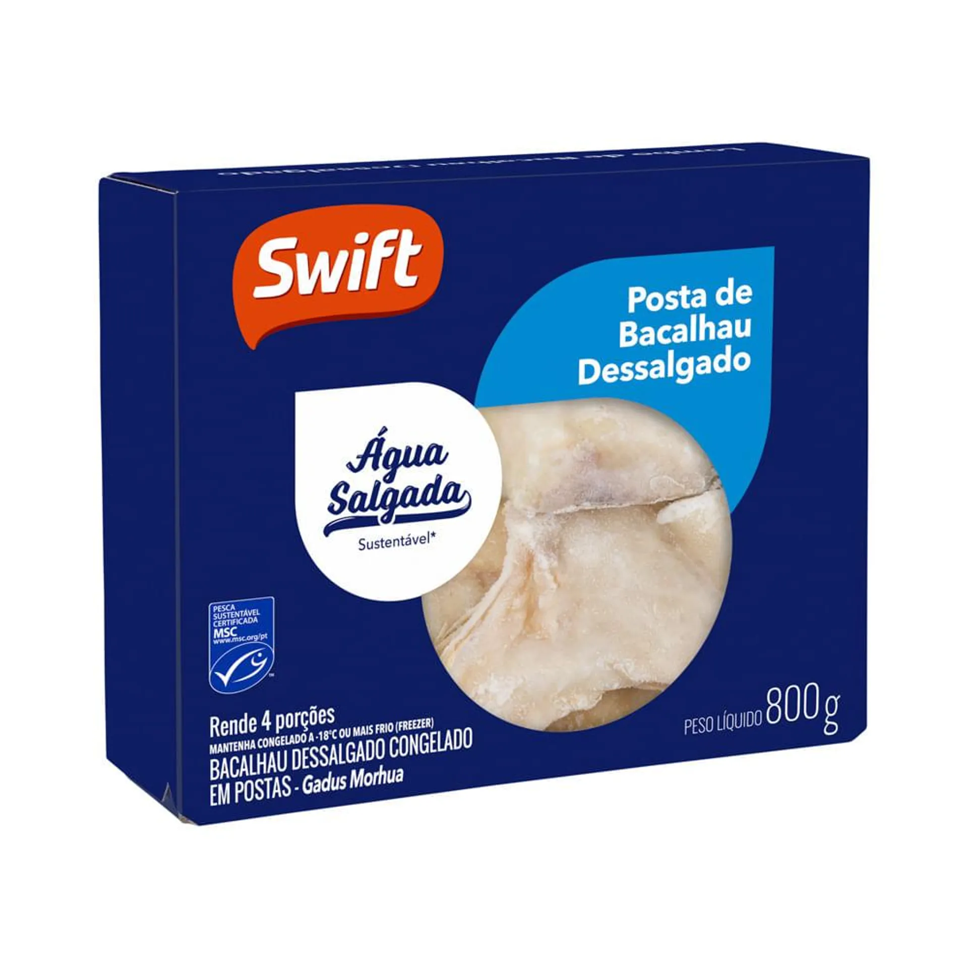 Peixe Dessalgado Posta Swift 800g