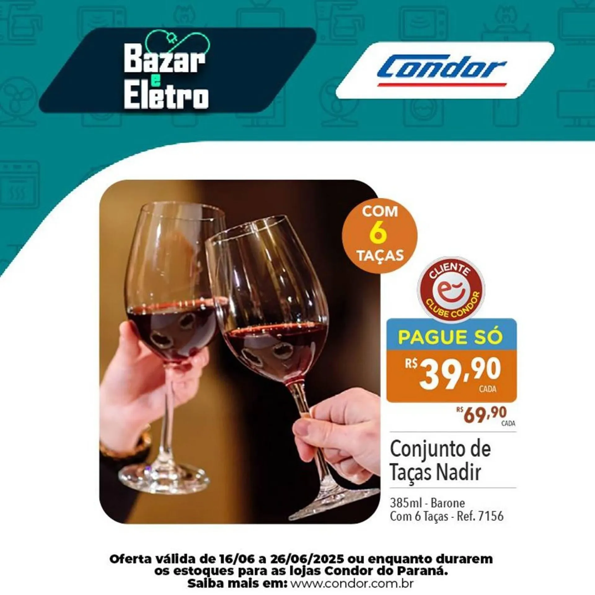 Encarte de Catálogo Supermercados Condor 17 de junho até 26 de junho 2025 - Pagina 1