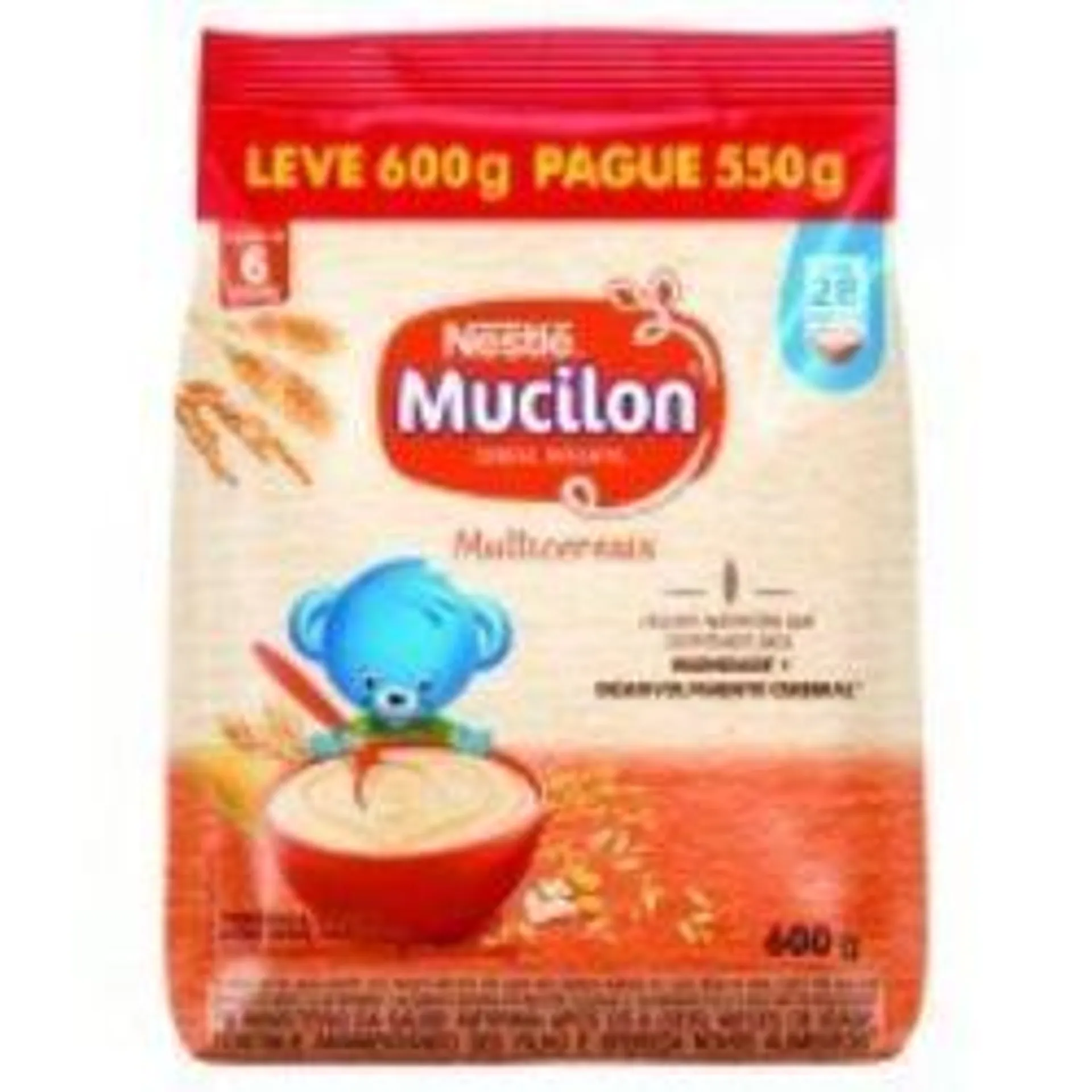 Cereal Infantil Mucilon Multicereais 600g - 50g Grátis