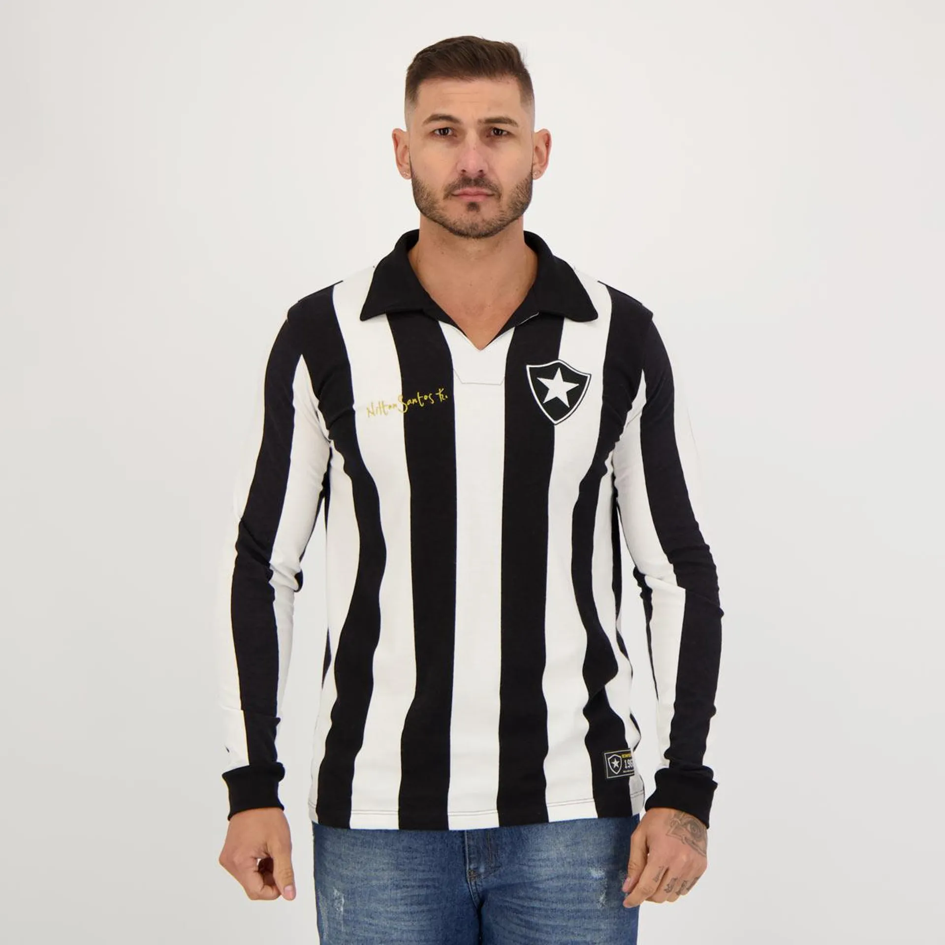 Camisa Botafogo Retrô Nilton Santos 1962 Manga Longa