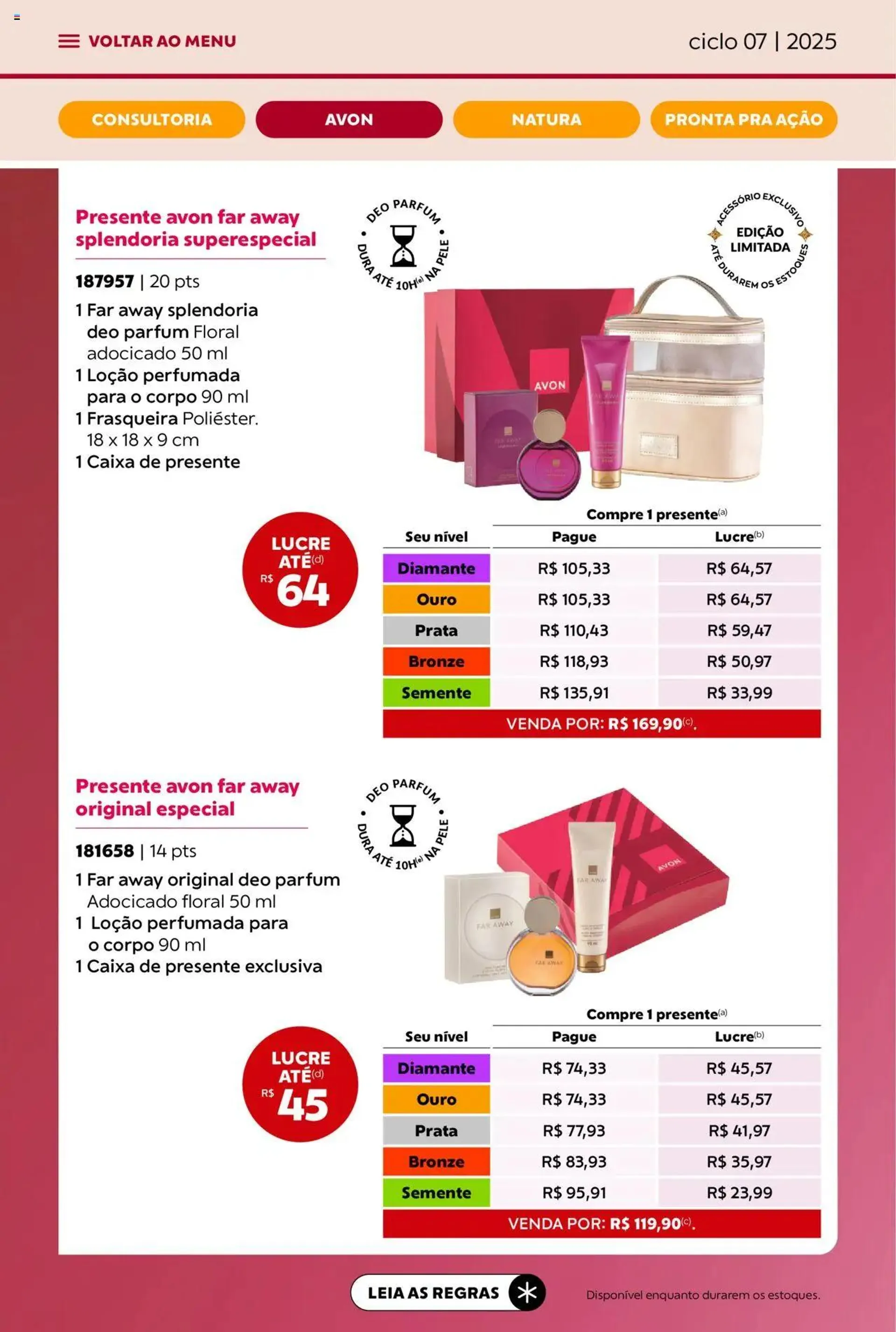 Encarte de Avon - Campanha 07: Minha Consultoria 3 de abril até 1 de maio 2025 - Pagina 19