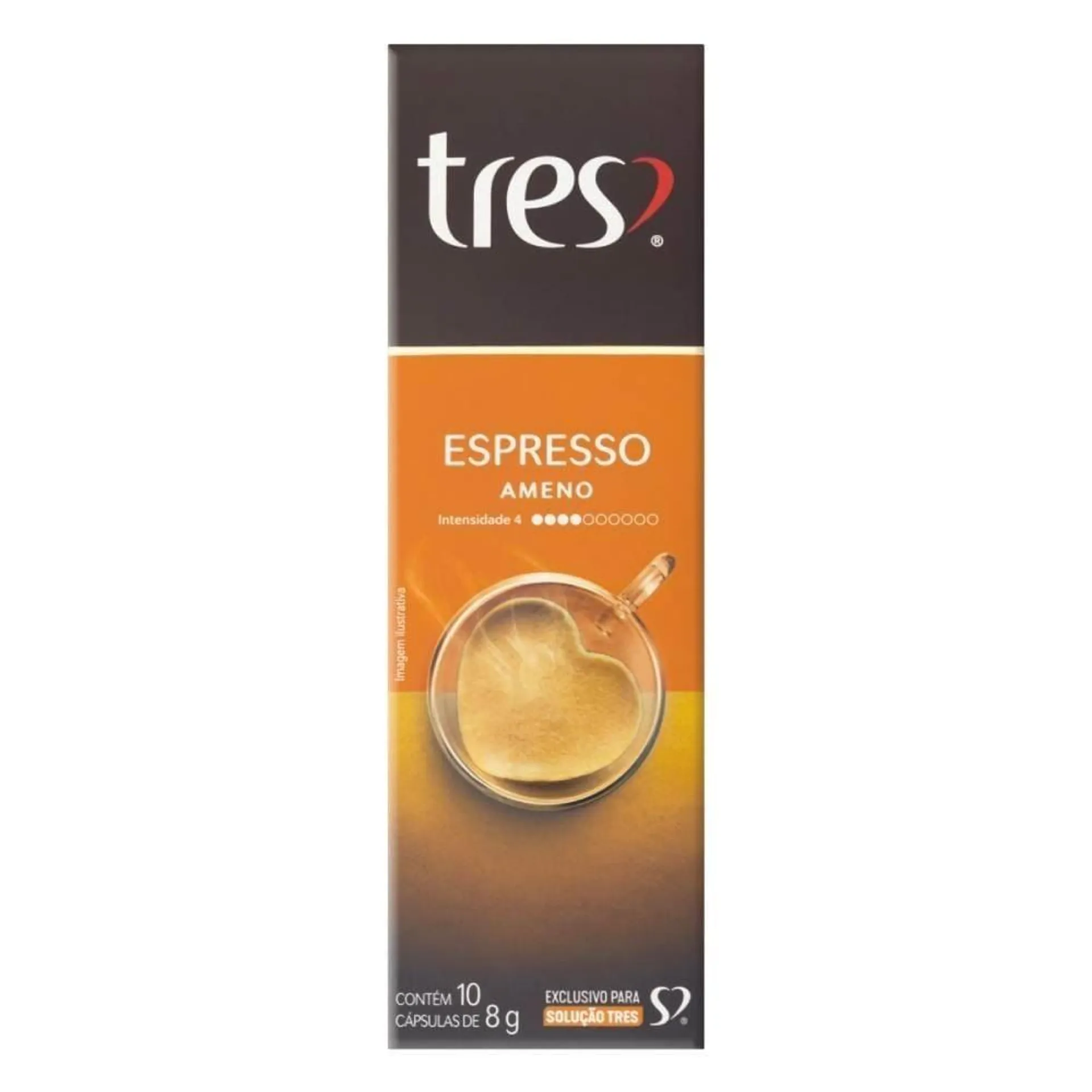 Cápsulas De Café Expresso Ameno 3 Corações 80G - 10 Cápsulas