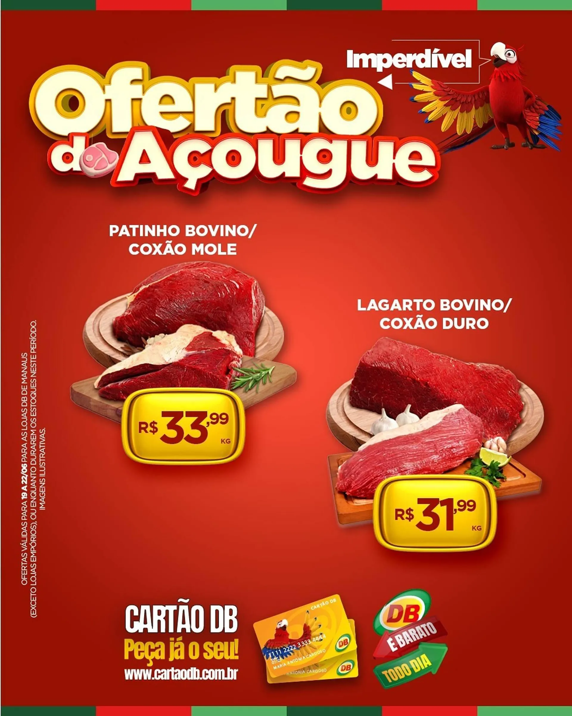 Encarte de Catálogo DB Supermercados 19 de junho até 22 de junho 2025 - Pagina 1