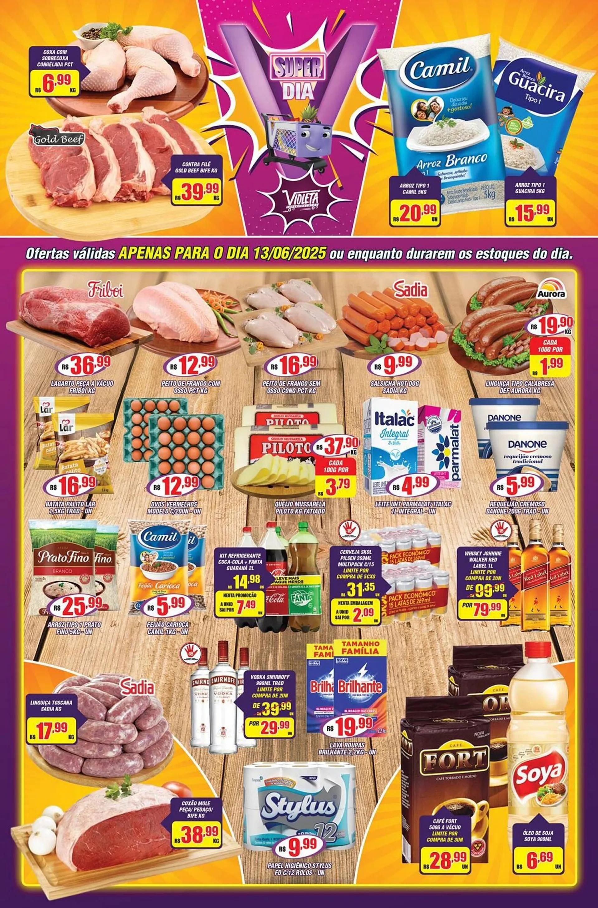 Encarte de Catálogo Violeta Supermercados 12 de junho até 13 de junho 2025 - Pagina 1