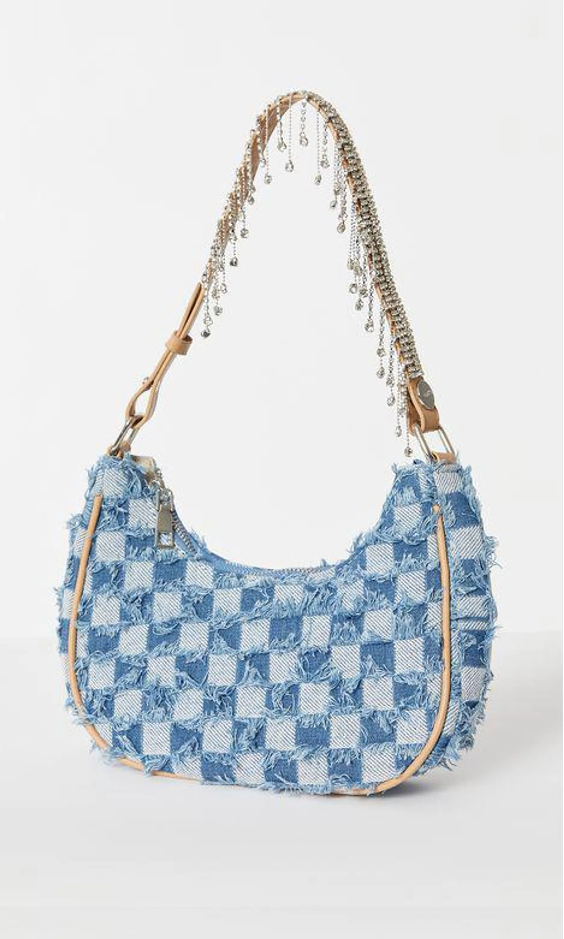 Bolsa Jeans Strass - Jeans