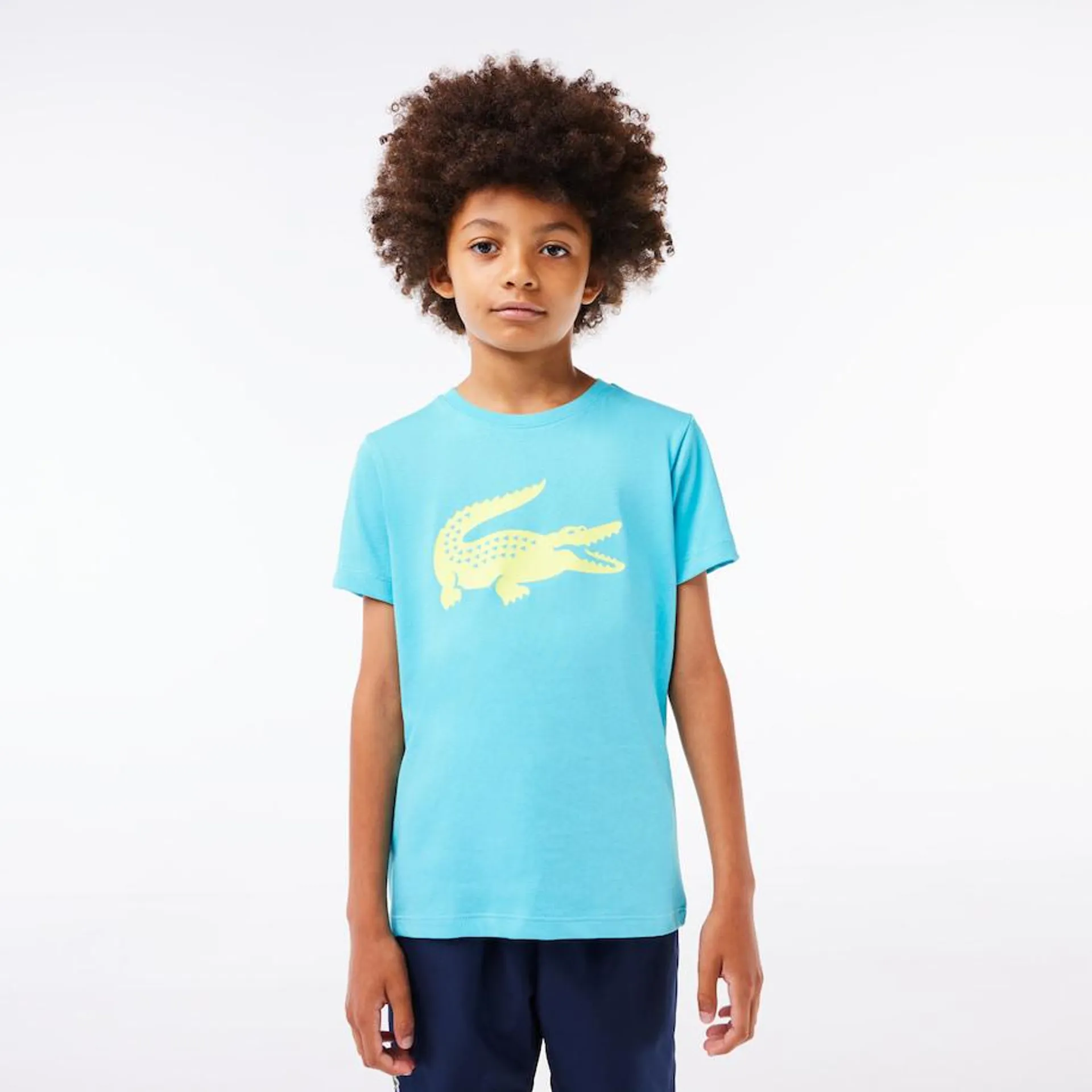 Camiseta infantil de tejido de punto técnico con gran cocodrilo Lacoste SPORT Tennis