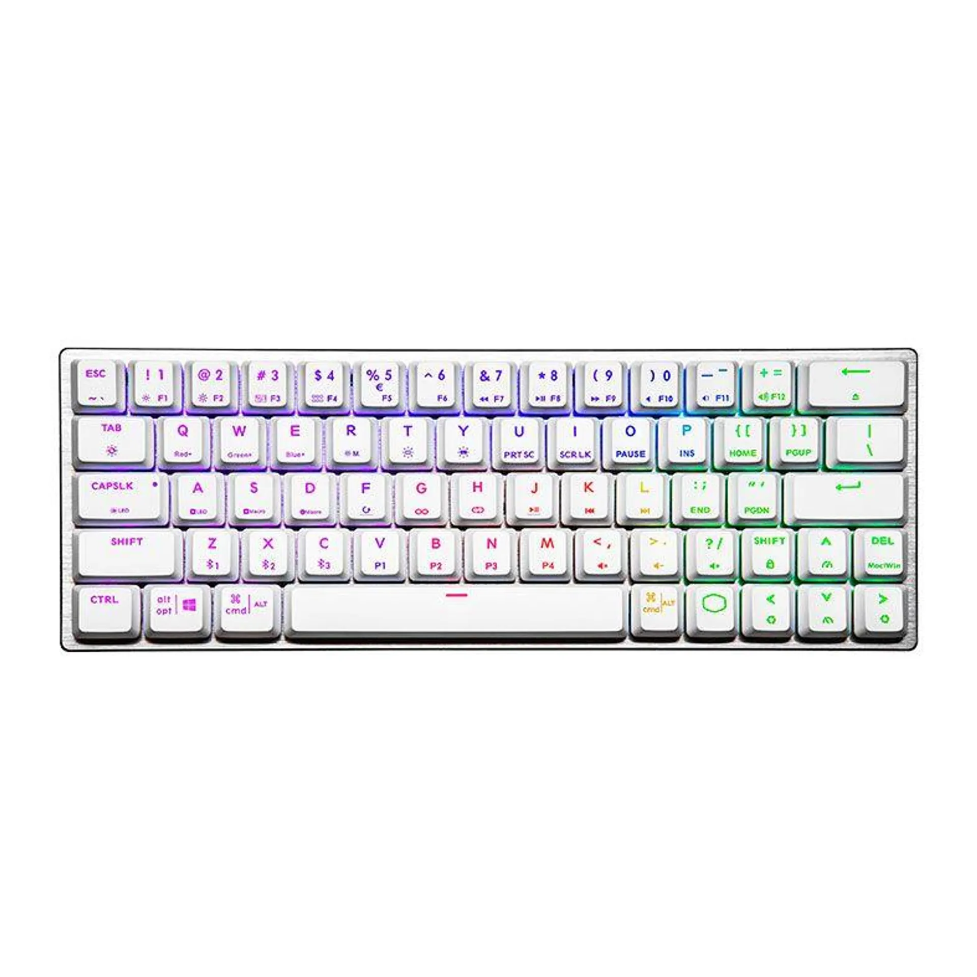 Teclado Mecanico Gamer Cooler Master SK622, RGB, Wireless, Switch Vermelho, Prata e Branco, SK-622-SKTR1-US