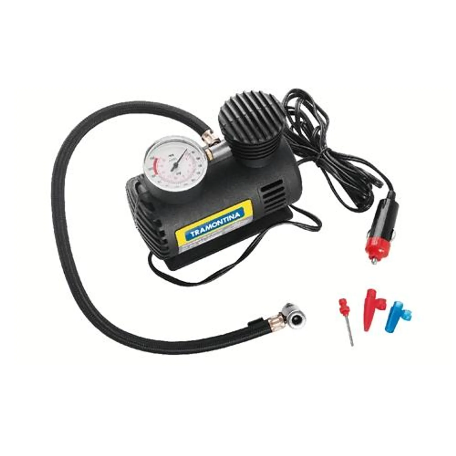 Mini Compressor de Ar Portátil Tramontina 50W 300PSI 8 Litros 42330/001 Preto 12V SE