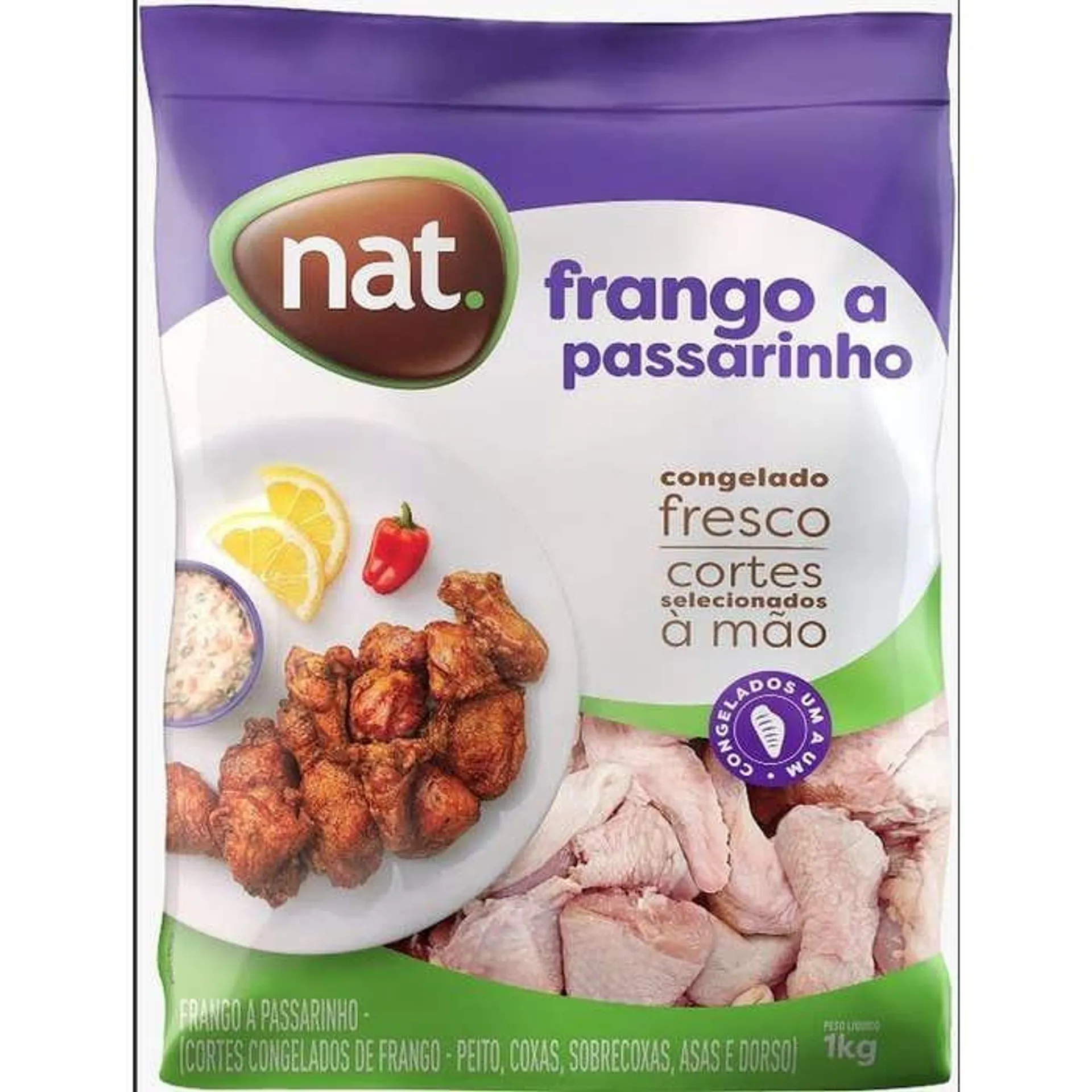 Frango A Passarinho Nat Iqf Pacote Com 1kg