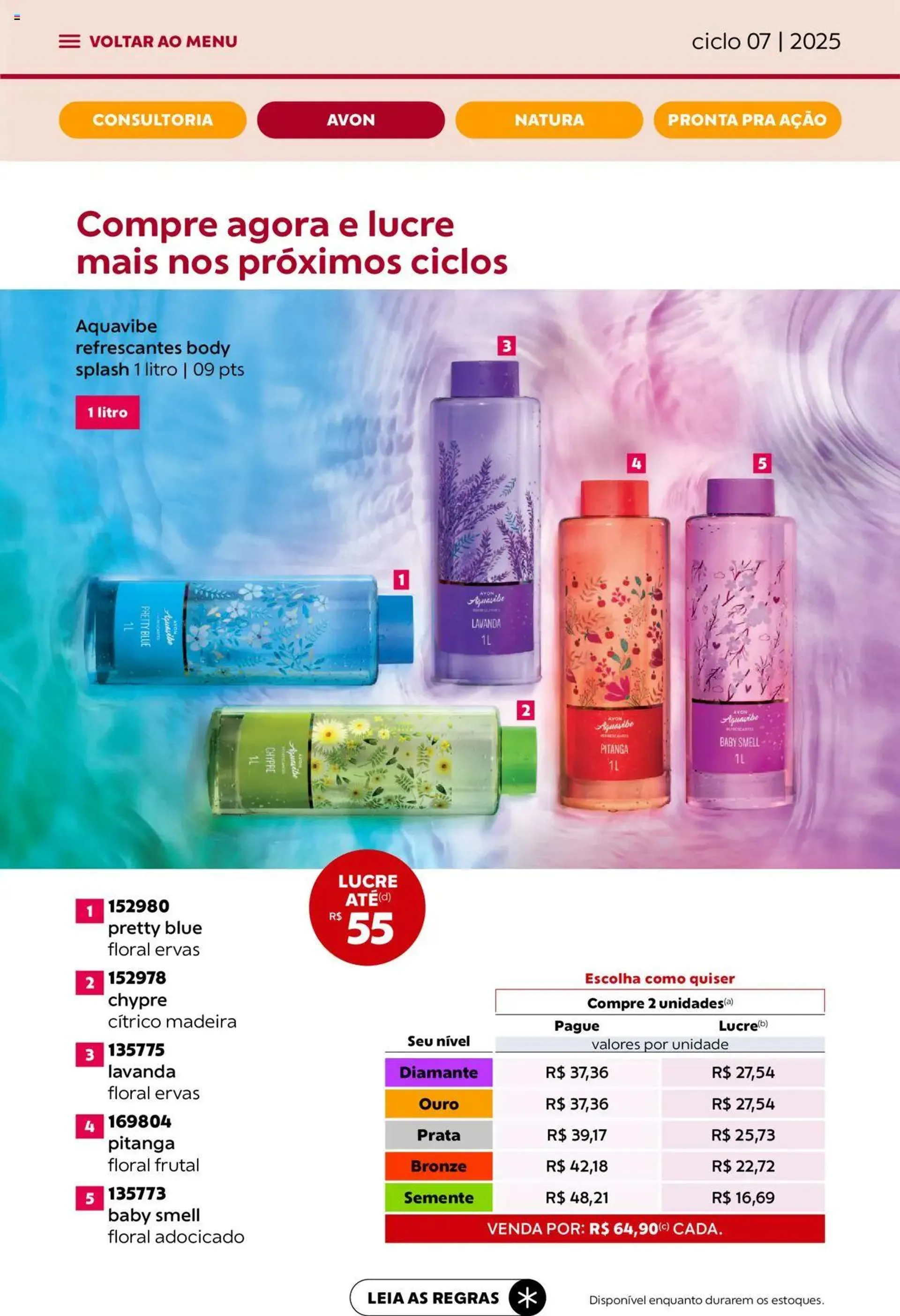 Encarte de Avon - Campanha 07: Minha Consultoria 3 de abril até 1 de maio 2025 - Pagina 29