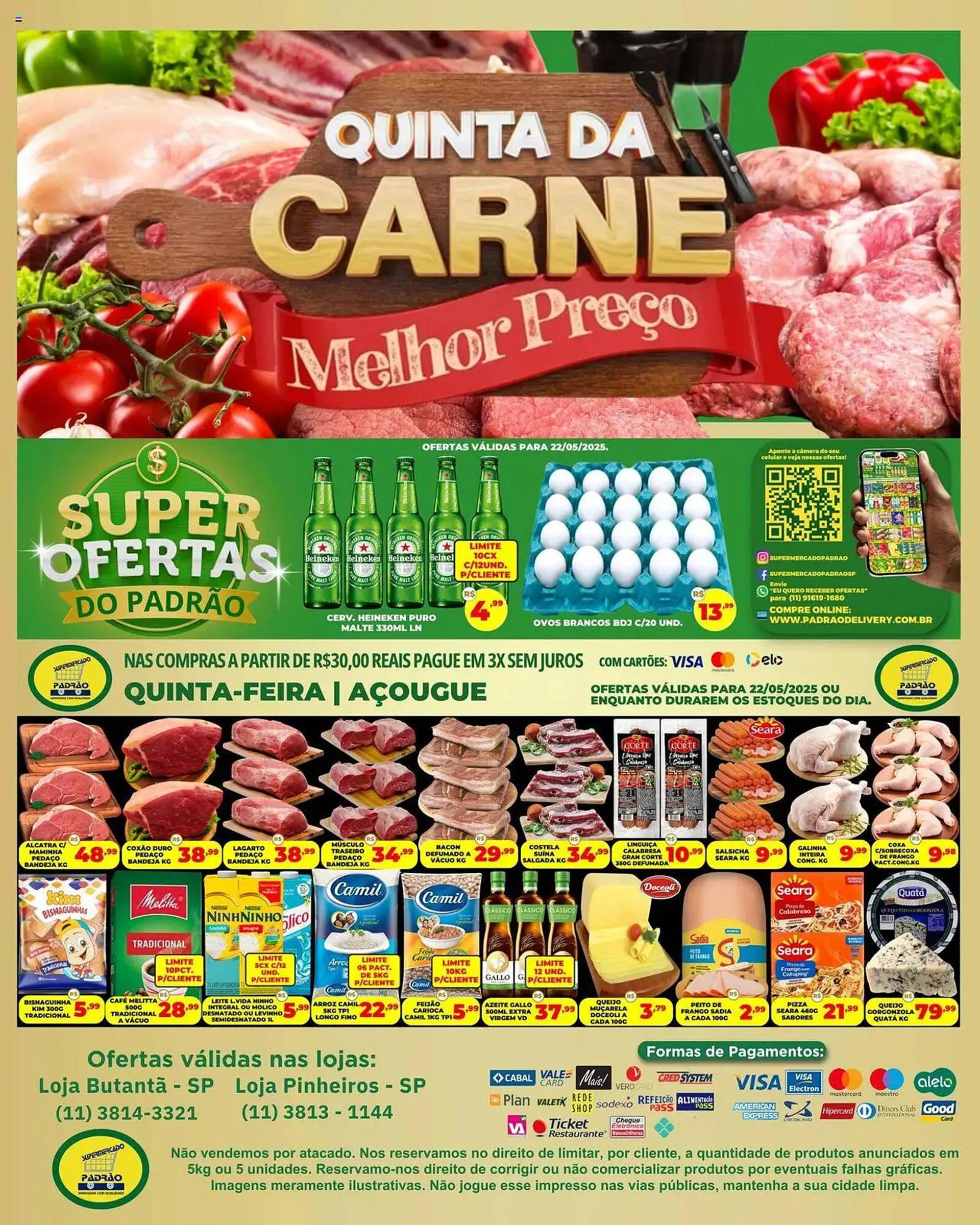 Encarte de Catálogo Supermercado Padrão 22 de maio até 23 de maio 2025 - Pagina 1