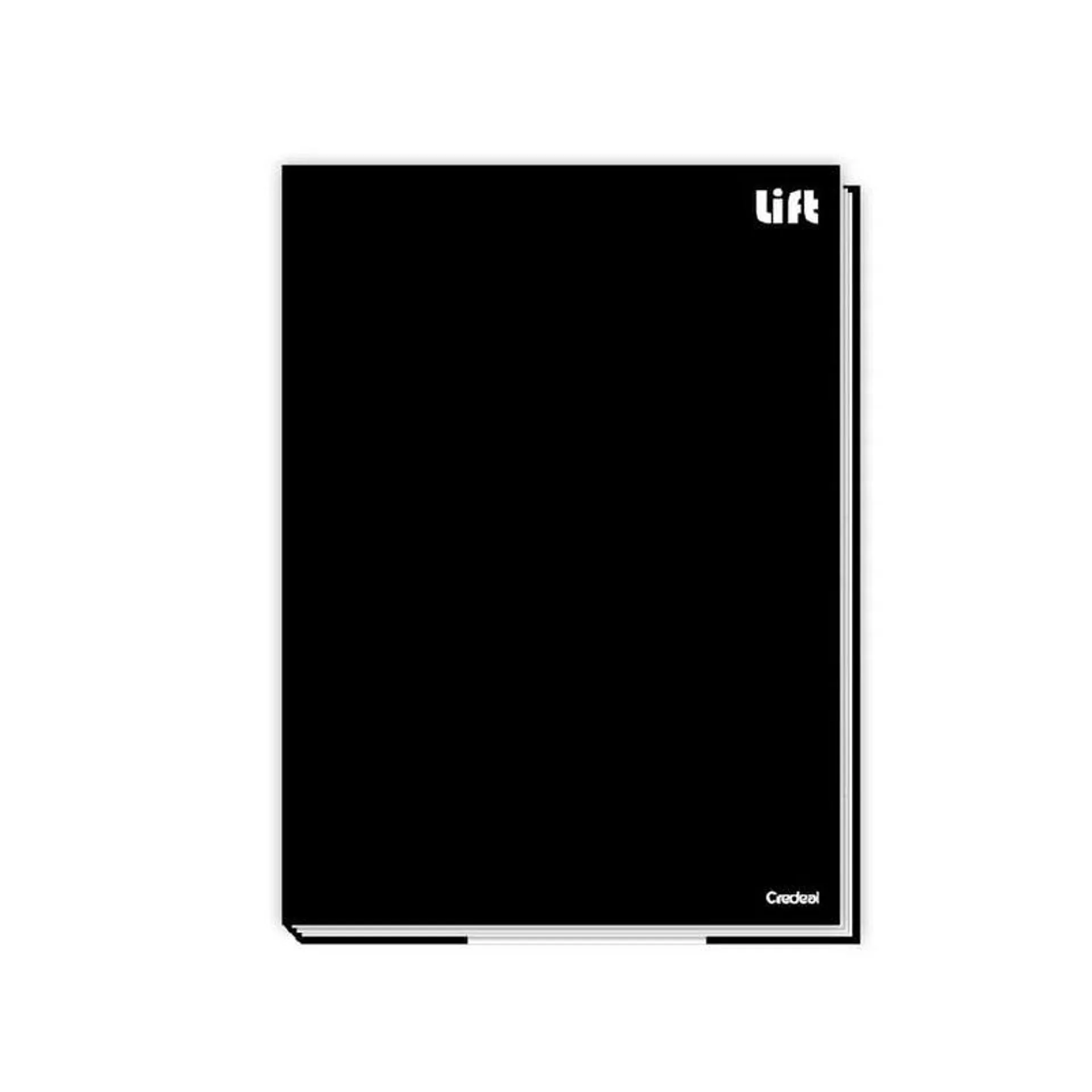 Caderno Brochura 1/4 Pequeno 48fl Lift Preto - Credeal