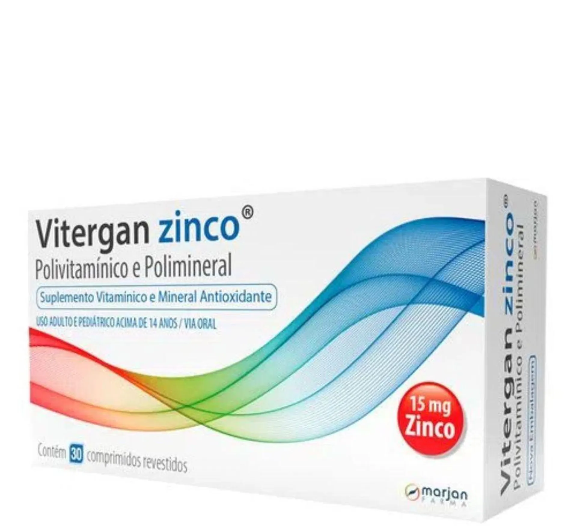 Vitergan Zinco 30 Comprimidos