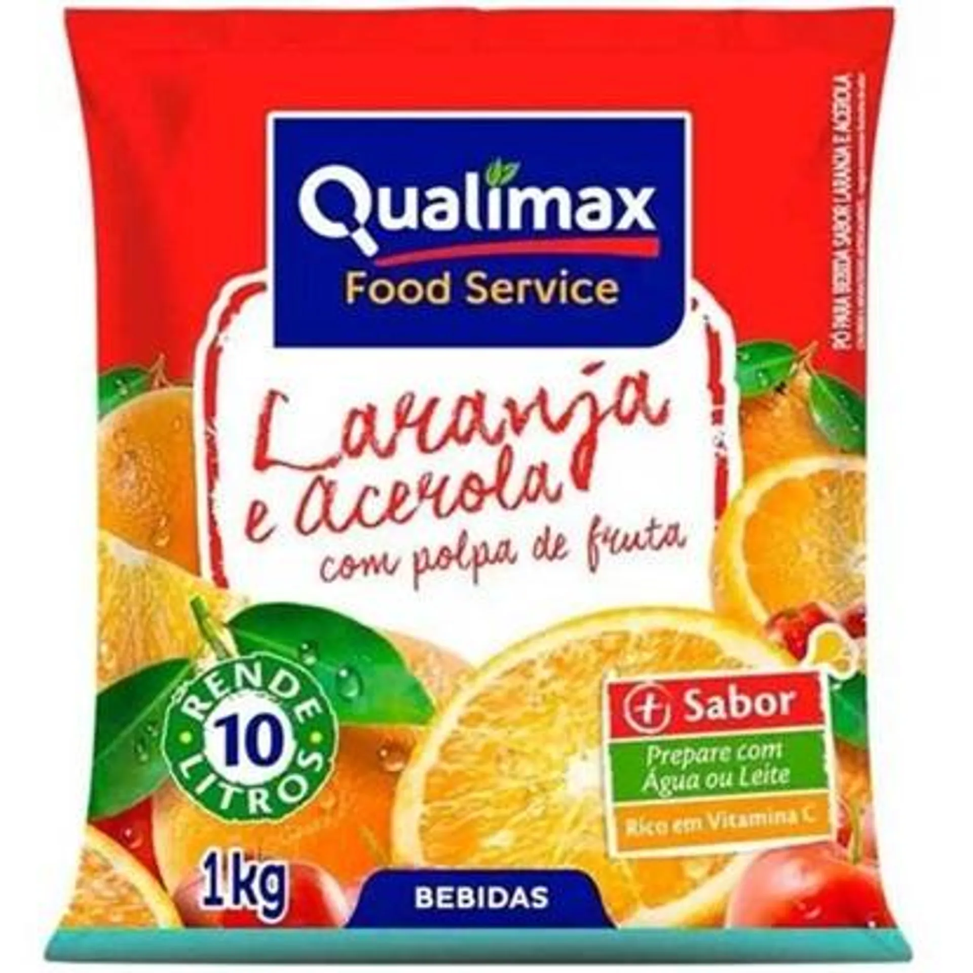 Suco em Pó laranja e Acerola 1kg 1 UN Qualimax