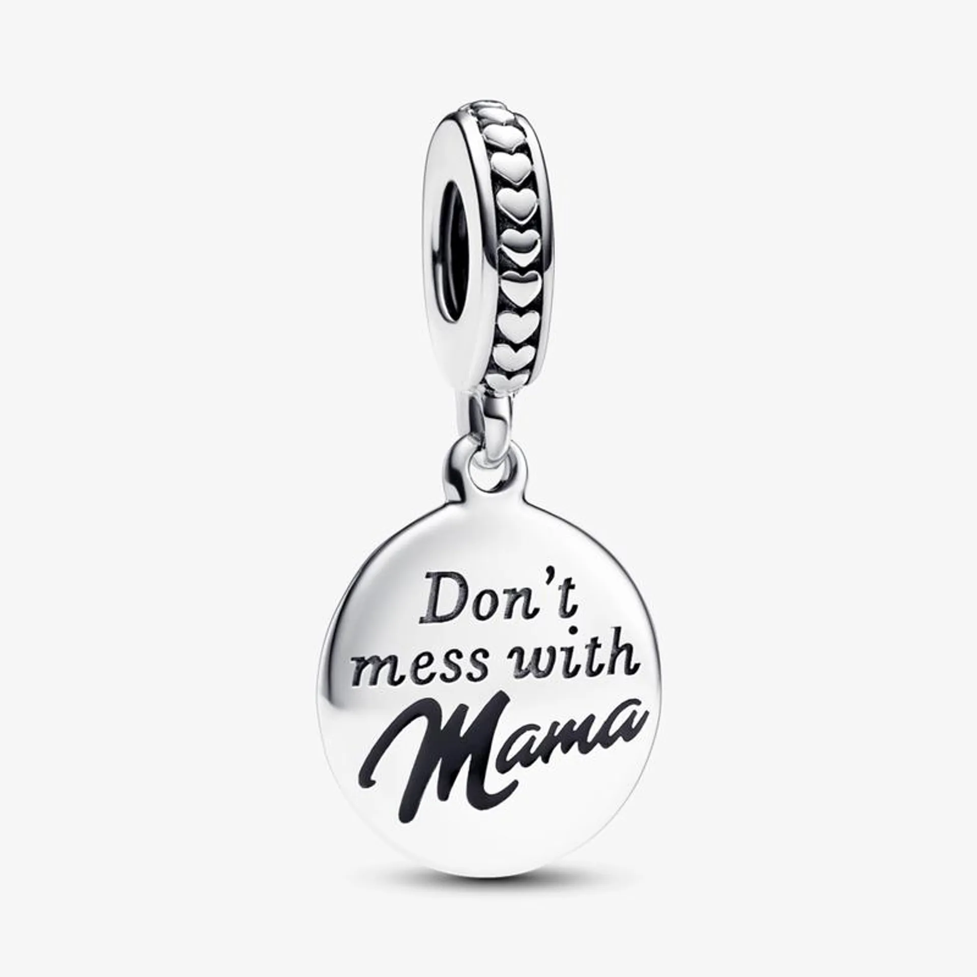 Charm Prata Pendente Nao Mexa Com A Mae Gravavel