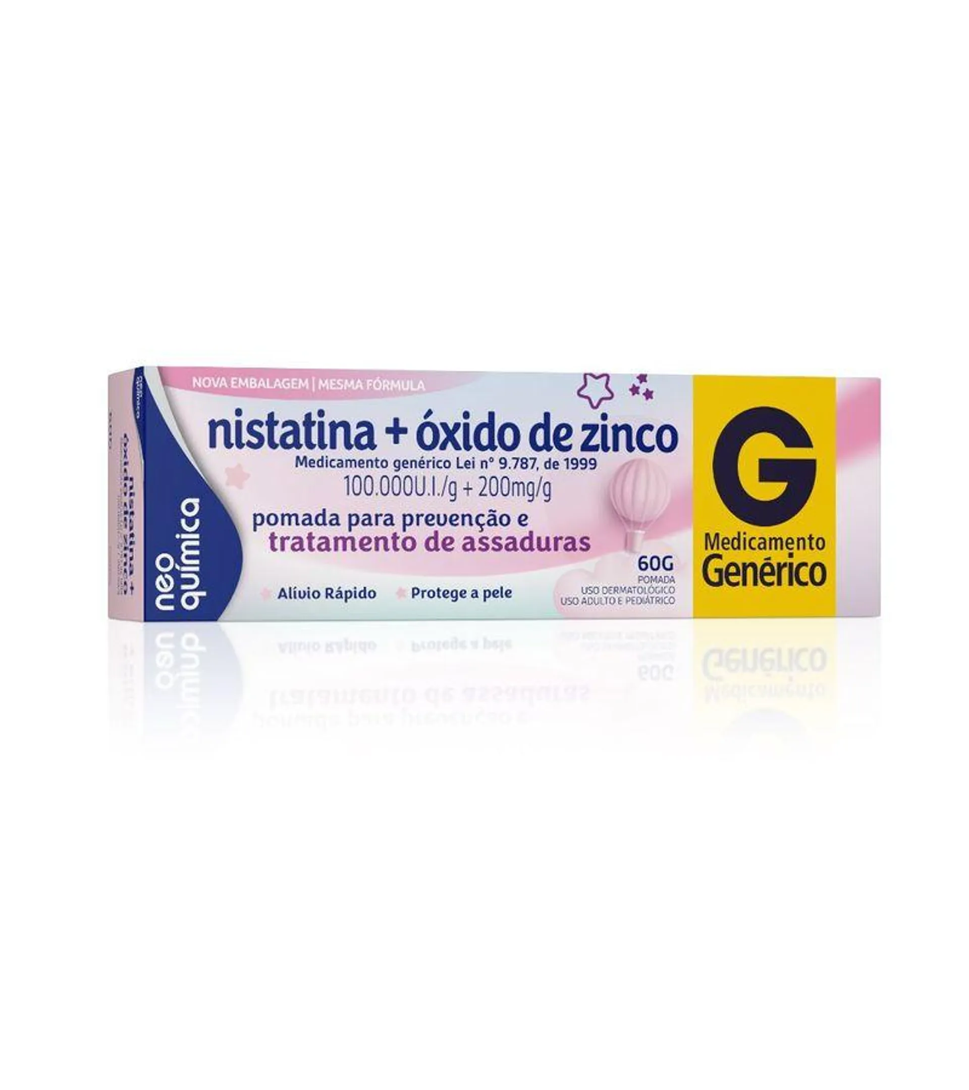 Nistatina + Oxido Zinco Neo Quimica Pomada 60g