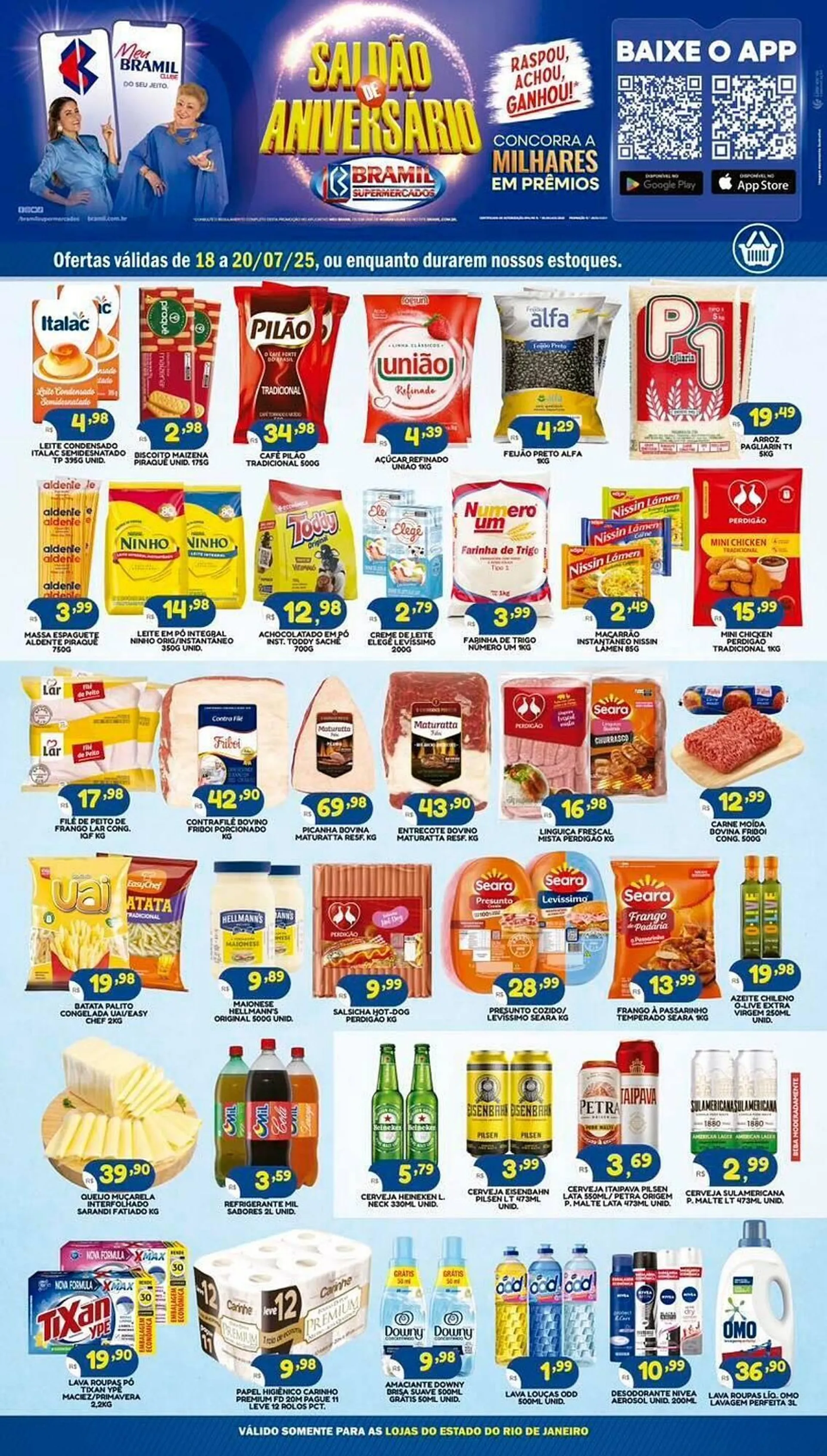 Encarte de Catálogo Bramil Supermercados 18 de julho até 20 de julho 2025 - Pagina 1
