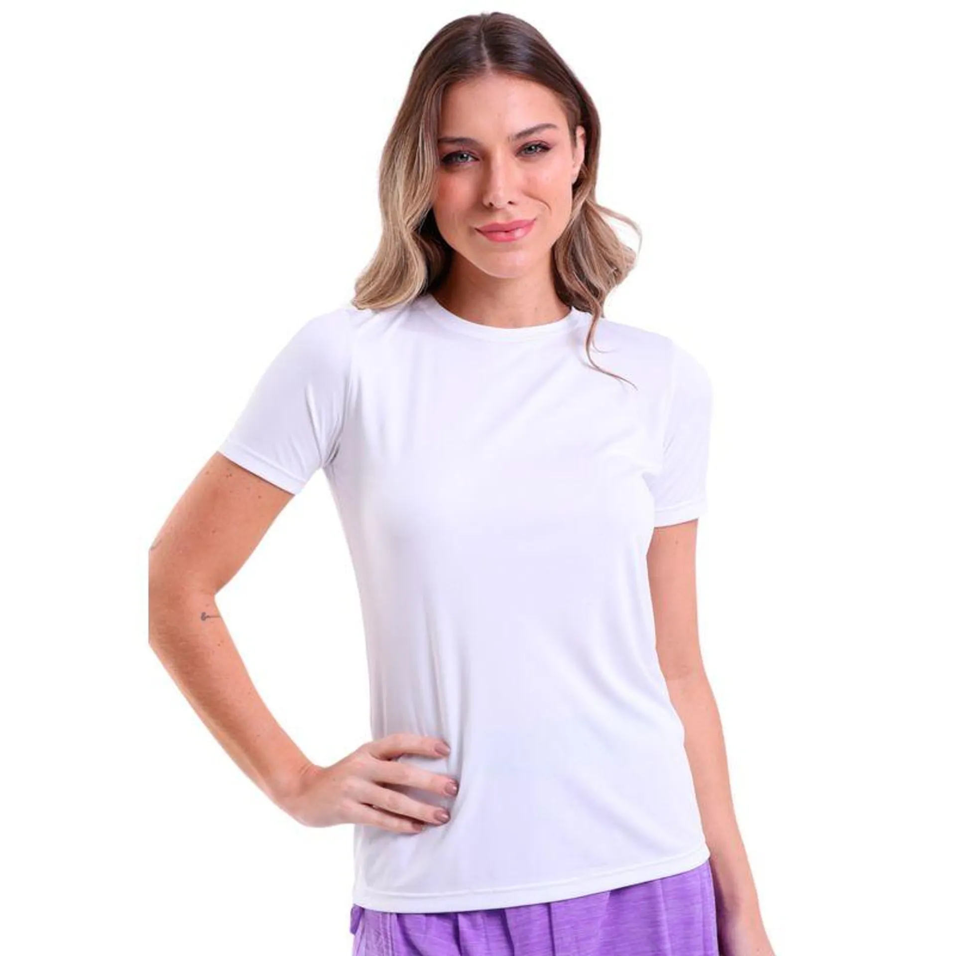 Camiseta Feminina Manga Curta Speed Branco