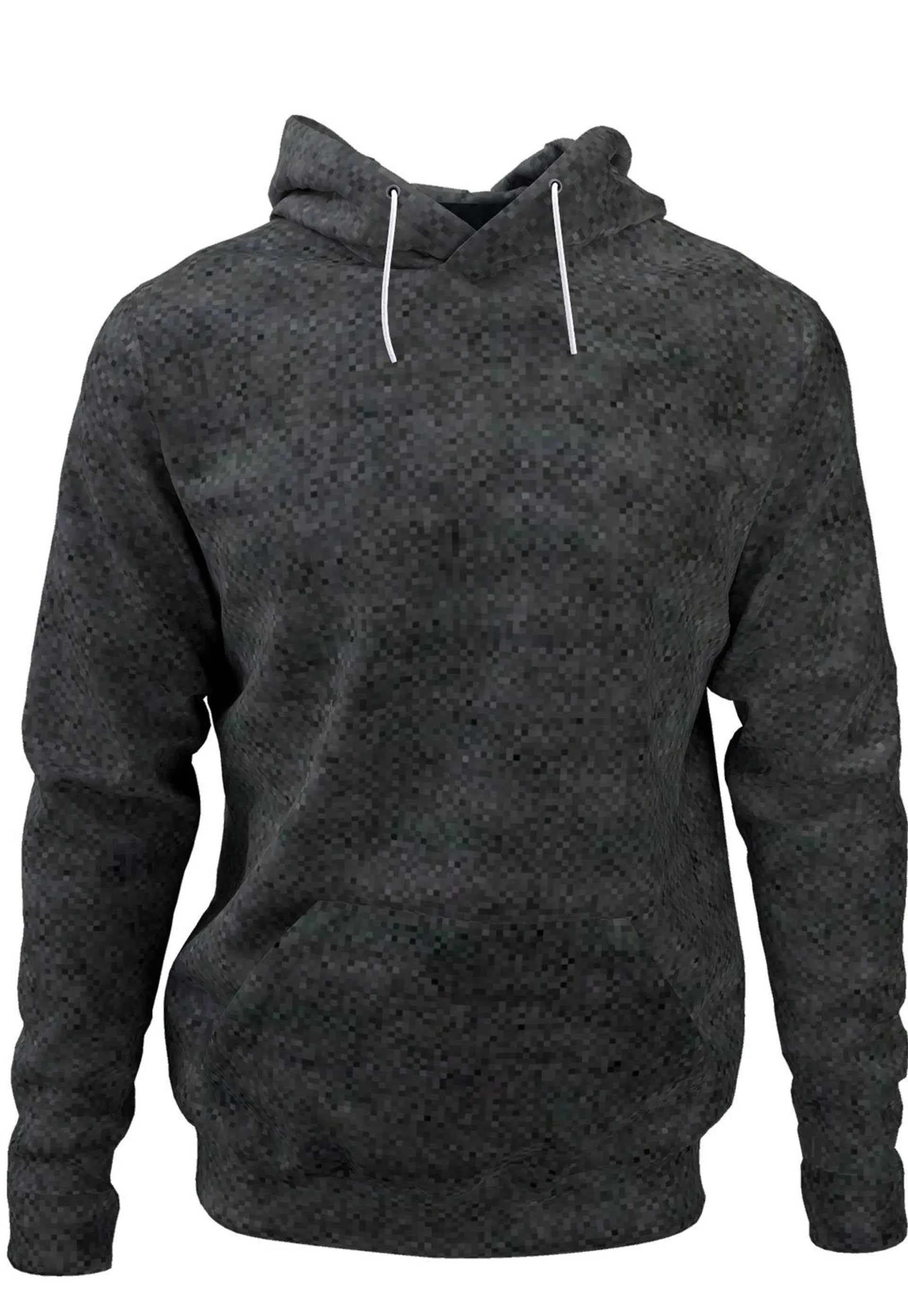 Blusa De Frio Moletom Liso Canguru Com Capuz Felpado Chumbo