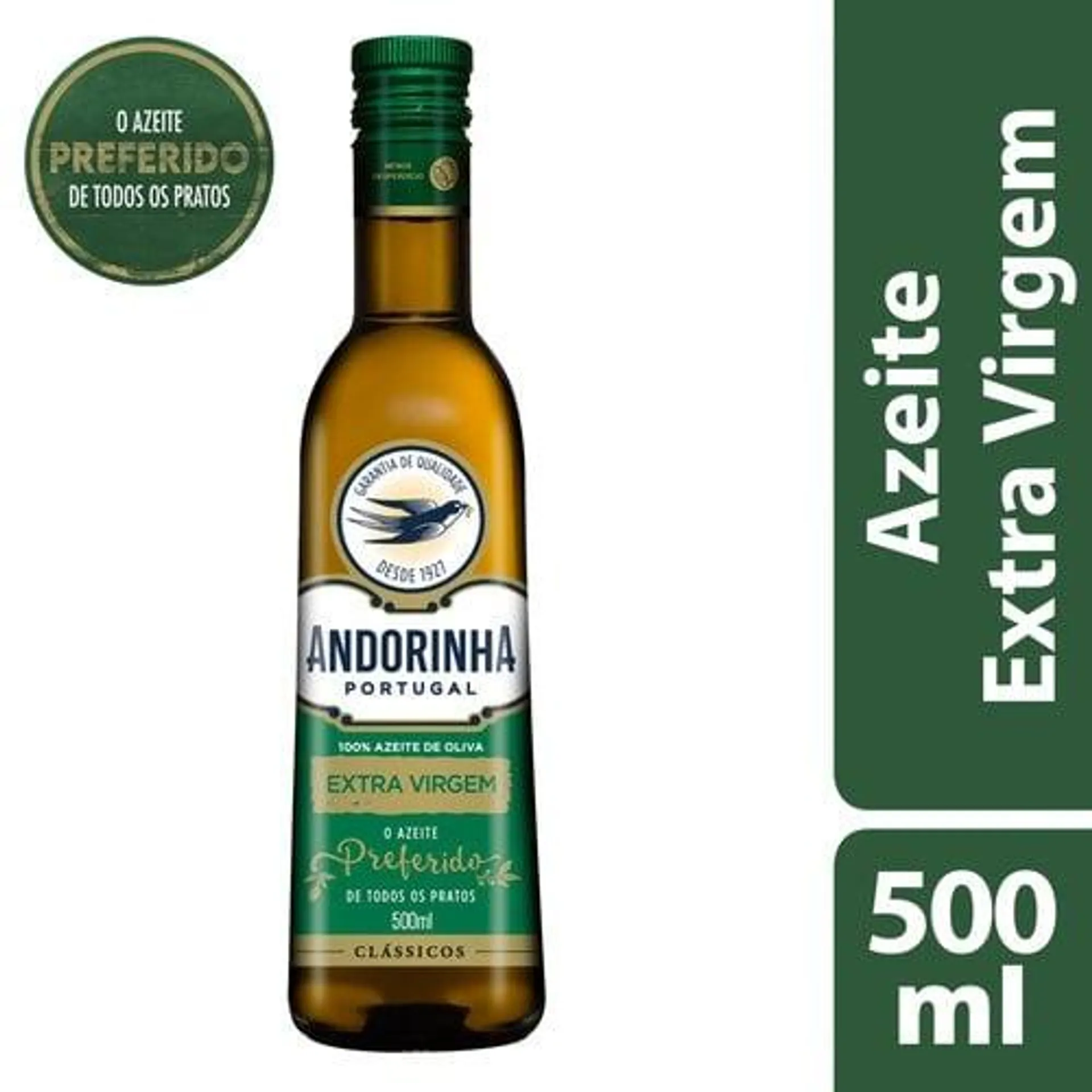 Azeite de Oliva Extra Virgem Português Andorinha Clássicos Vidro 500ml