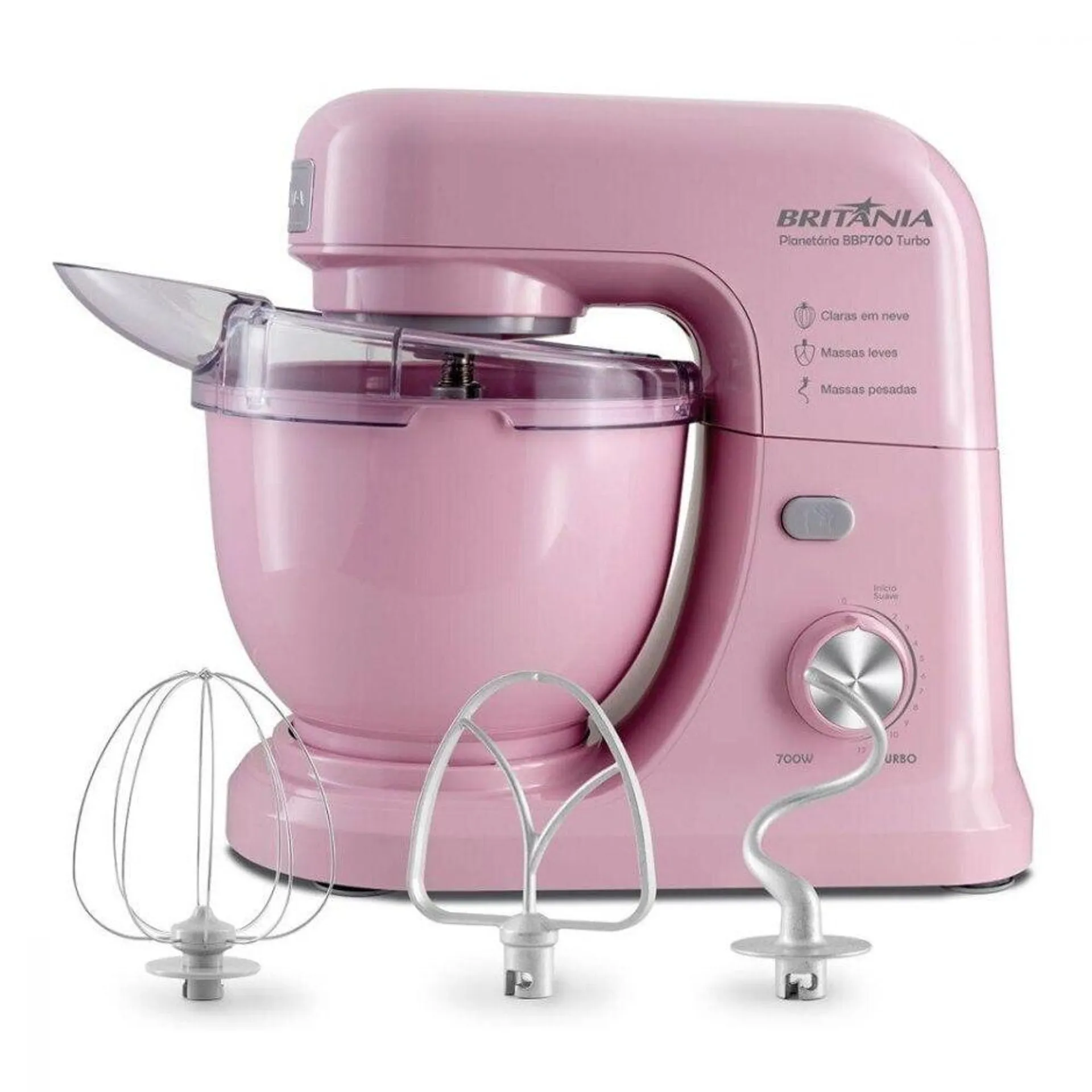 Batedeira Planetária Bbp700rs Rosa Turbo 700w 4l 127V 110V