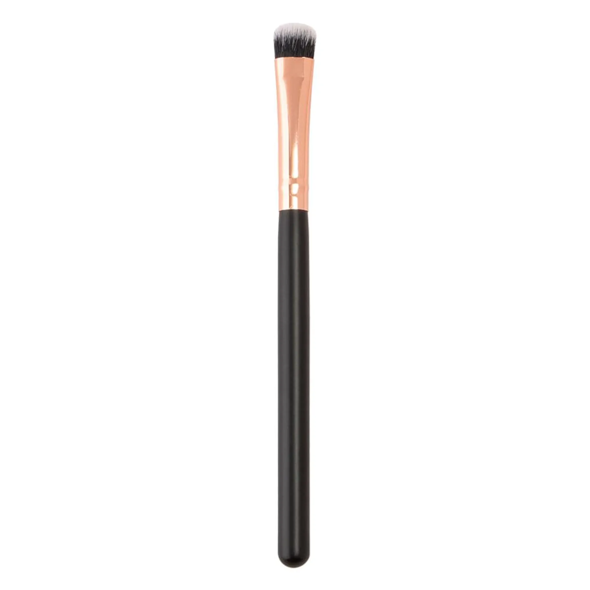 Pincel de Maquiagem Poliamida Cabo Madeira Preto/ Alumínio Rosé 17x0,8cm LM2991 - honeyhome