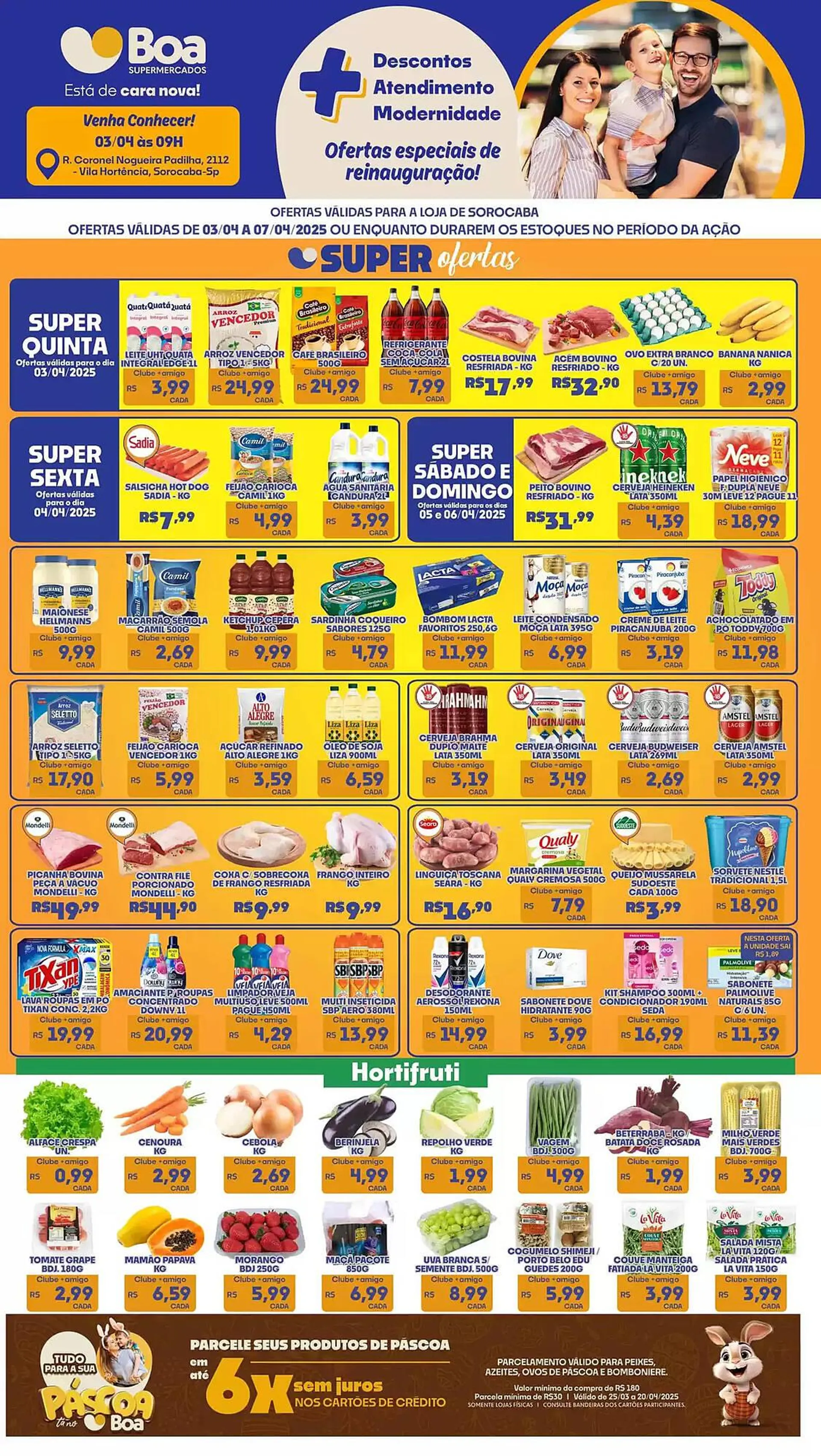 Encarte de Catálogo Boa Supermercados 3 de abril até 7 de abril 2025 - Pagina 1
