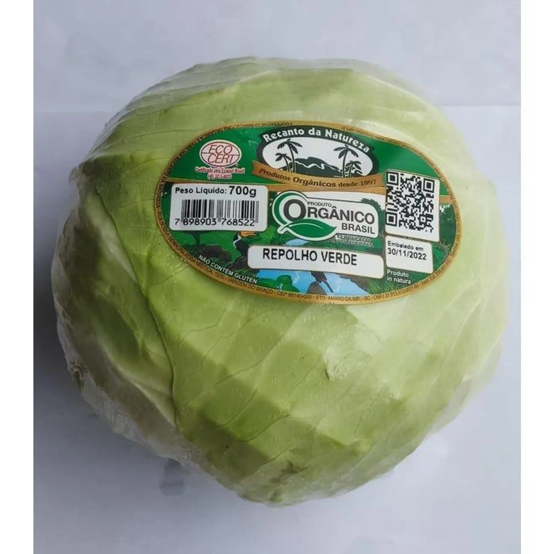 Repolho Verde Orgânica 500g