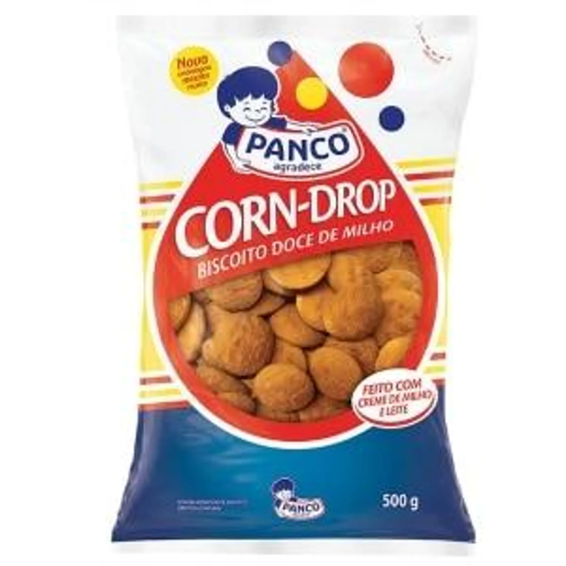 Biscoito Panco Corn Drop 500g