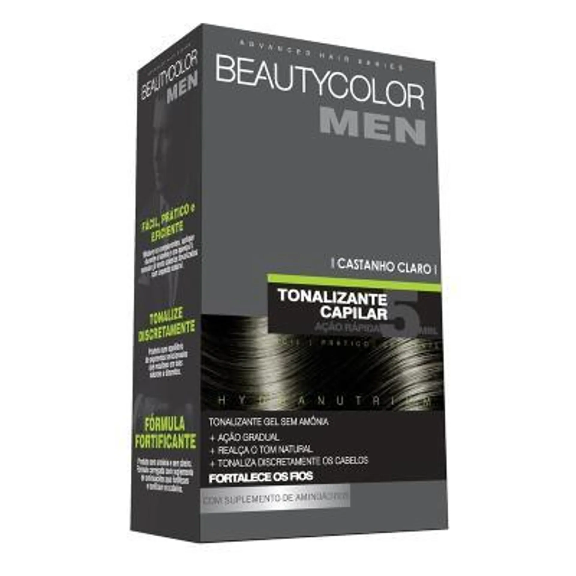 Tonalizante Gel Sem Amônia BeautyColor Men Castanho Claro