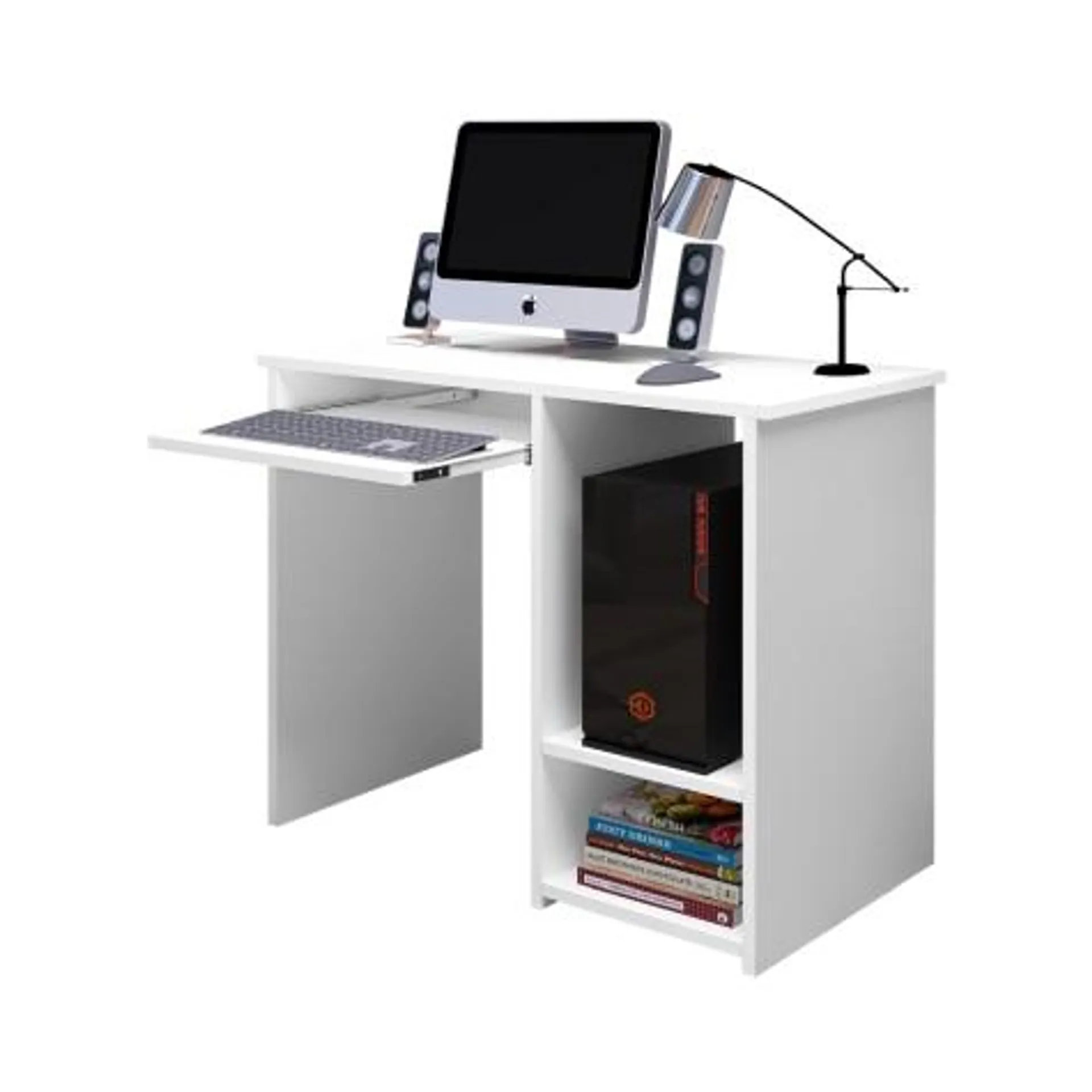 Escrivaninha para Computador Desktop Office 0,90m Inglaterra Branco J&A