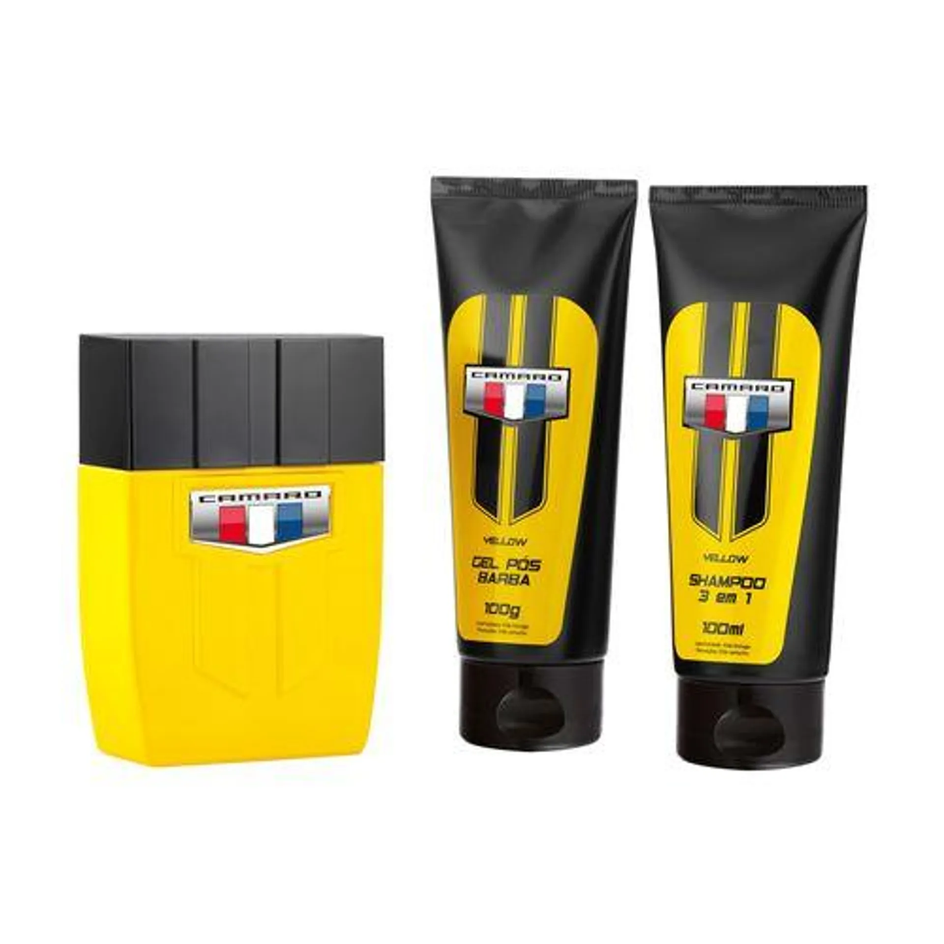 Kit Camaro Yellow (Deo Colônia 100ml + Shampoo 100ml + Pós Barba 100ml)