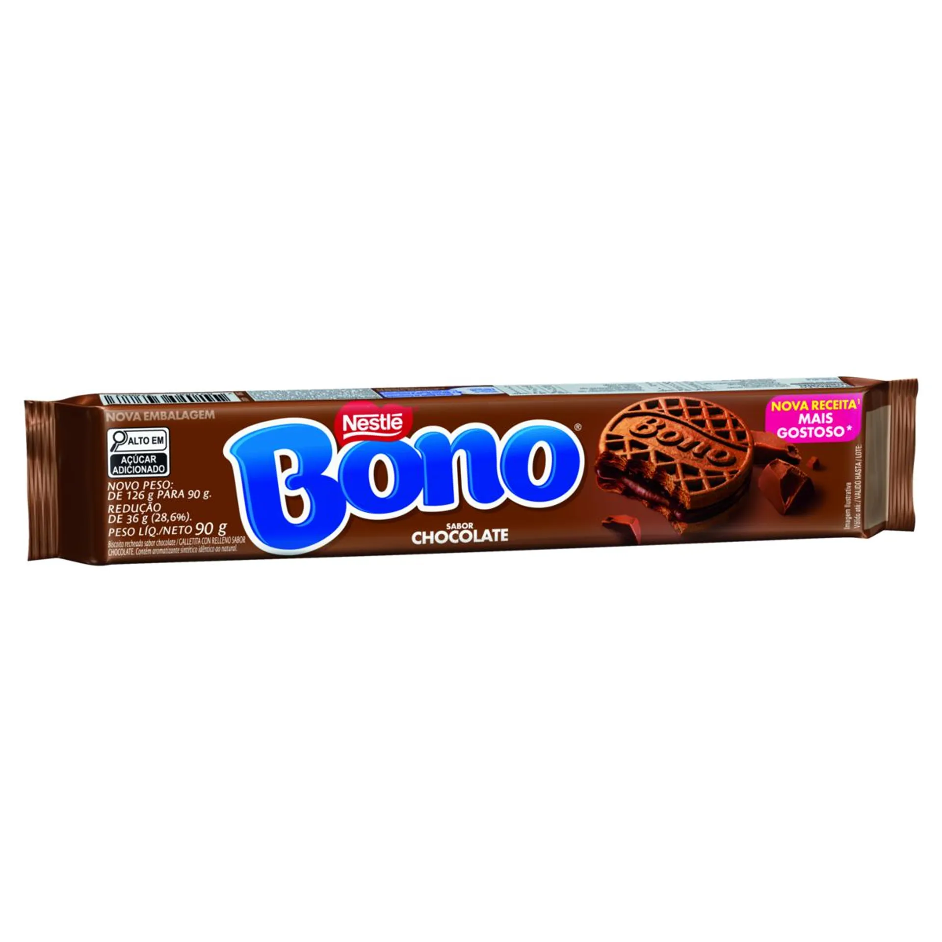 Biscoito Recheio Chocolate Bono Pacote 90g