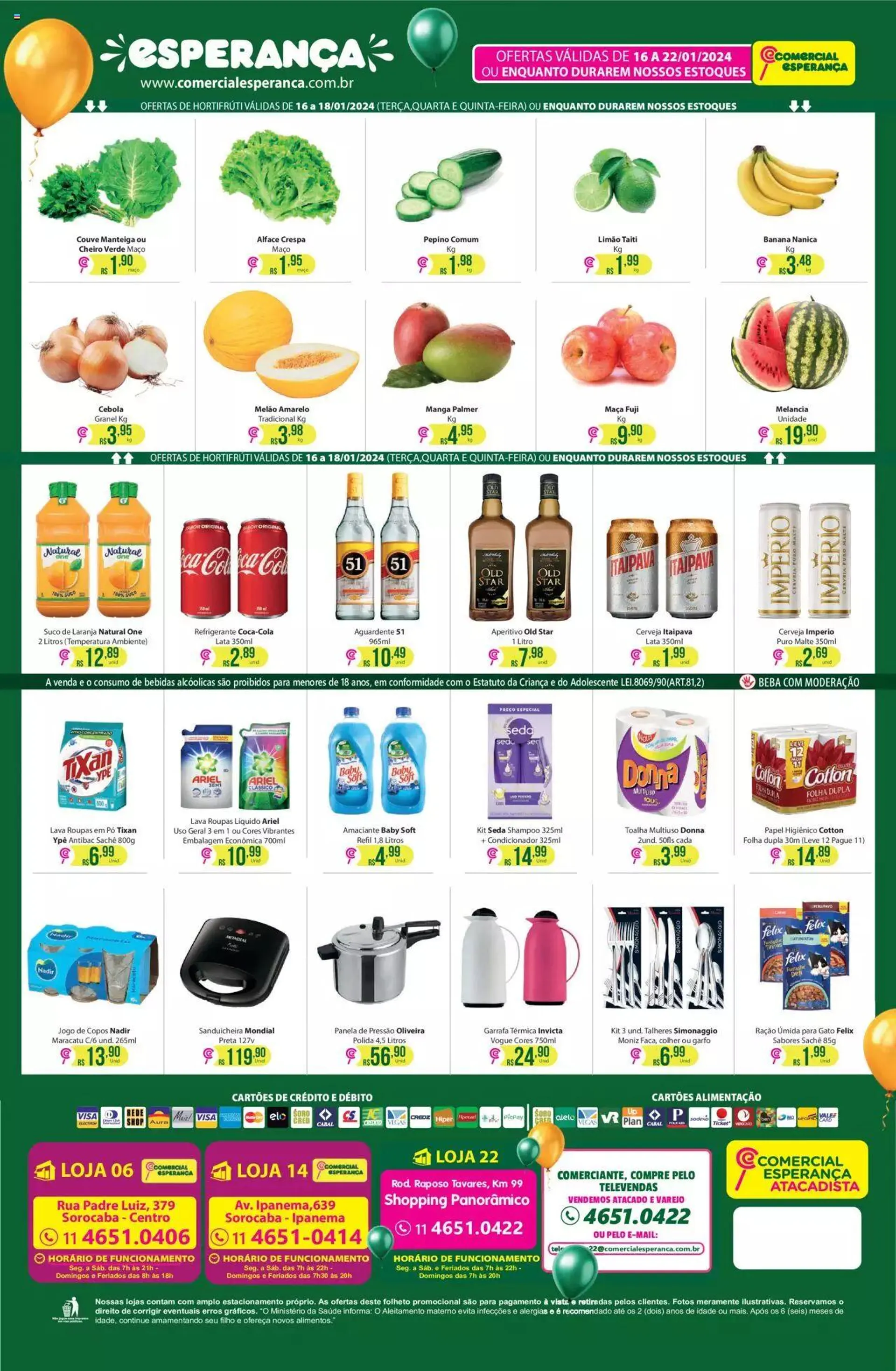 Encarte de Comercial Esperança - Ofertas - Lojas Sorocaba Centro, Ipanema e Shopping Panorâmico 16 de janeiro até 23 de janeiro 2024 - Pagina 2