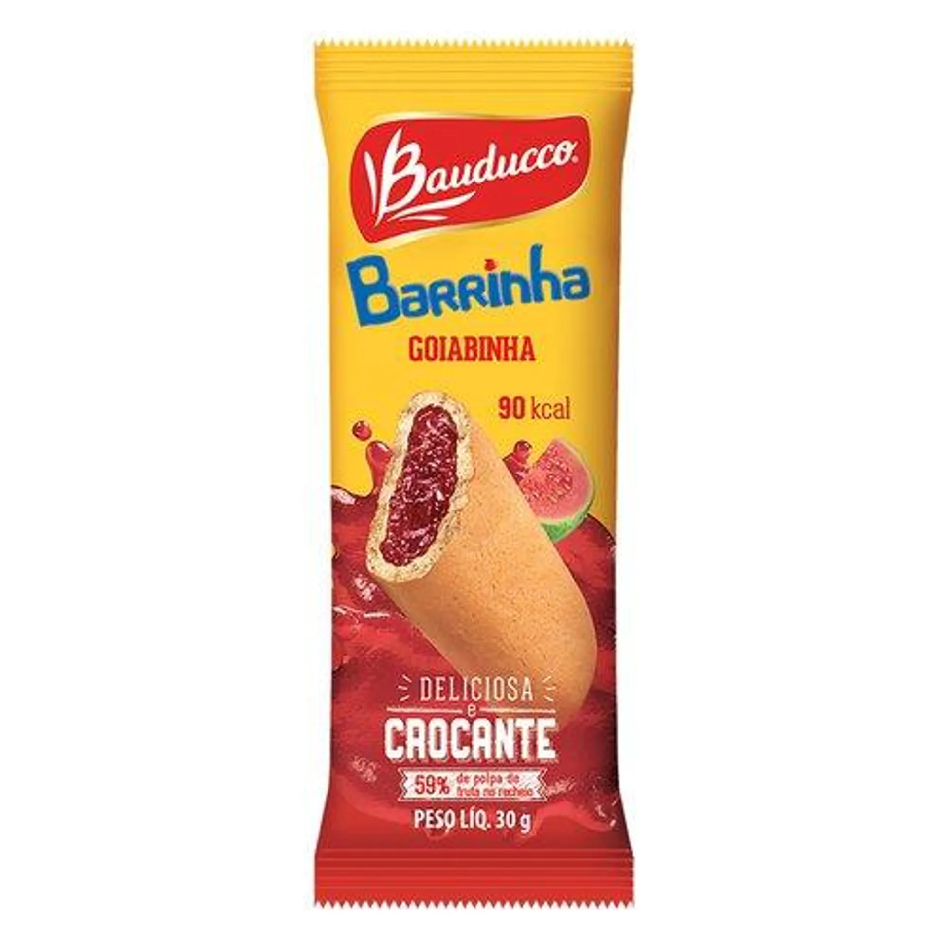 Biscoito Recheio Goiabinha Bauducco Barrinha Pacote 30g