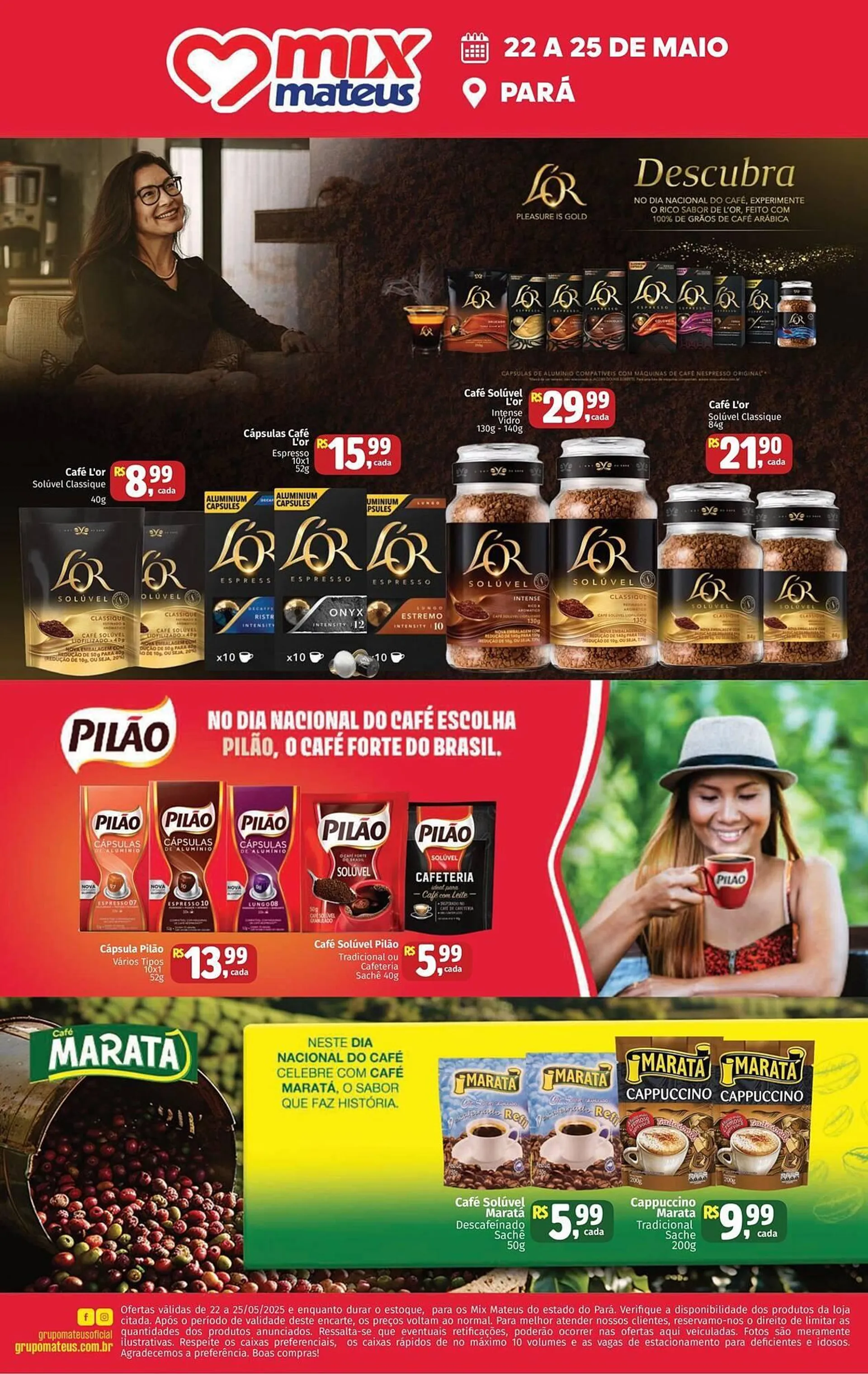 Encarte de Catálogo Supermercados Mateus 22 de maio até 25 de maio 2025 - Pagina 1