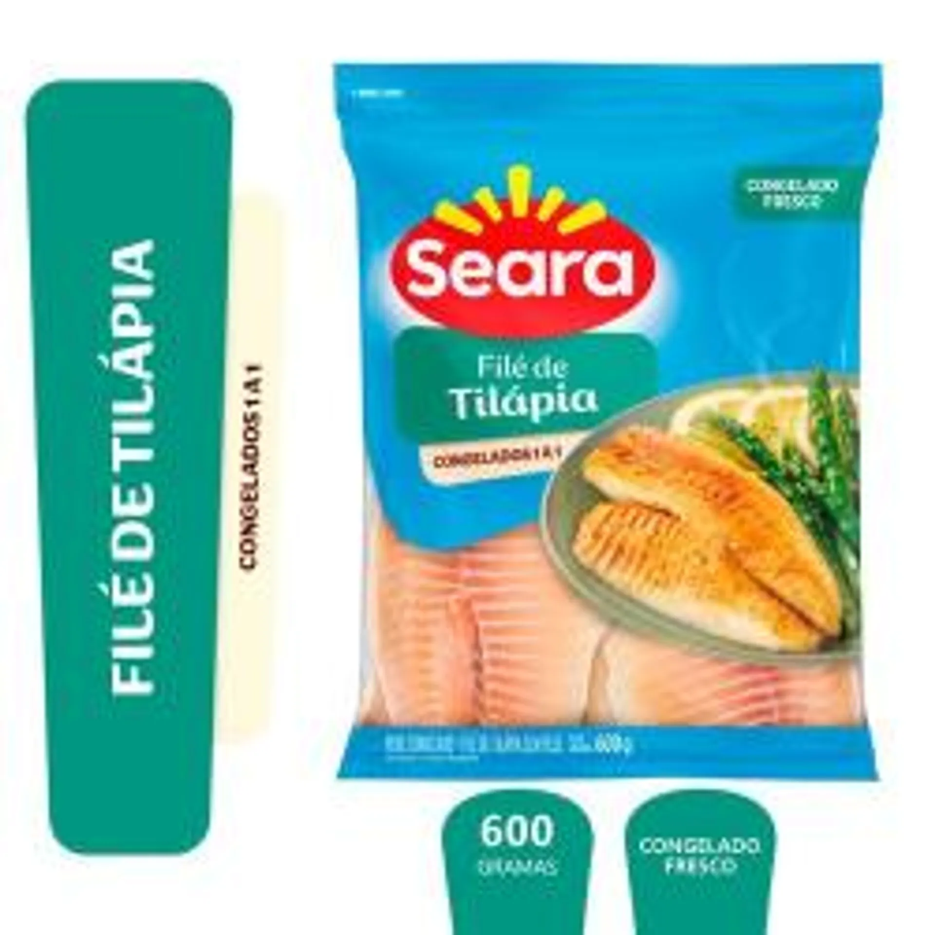 Filé de tilápia Seara Pescados IQF 600g