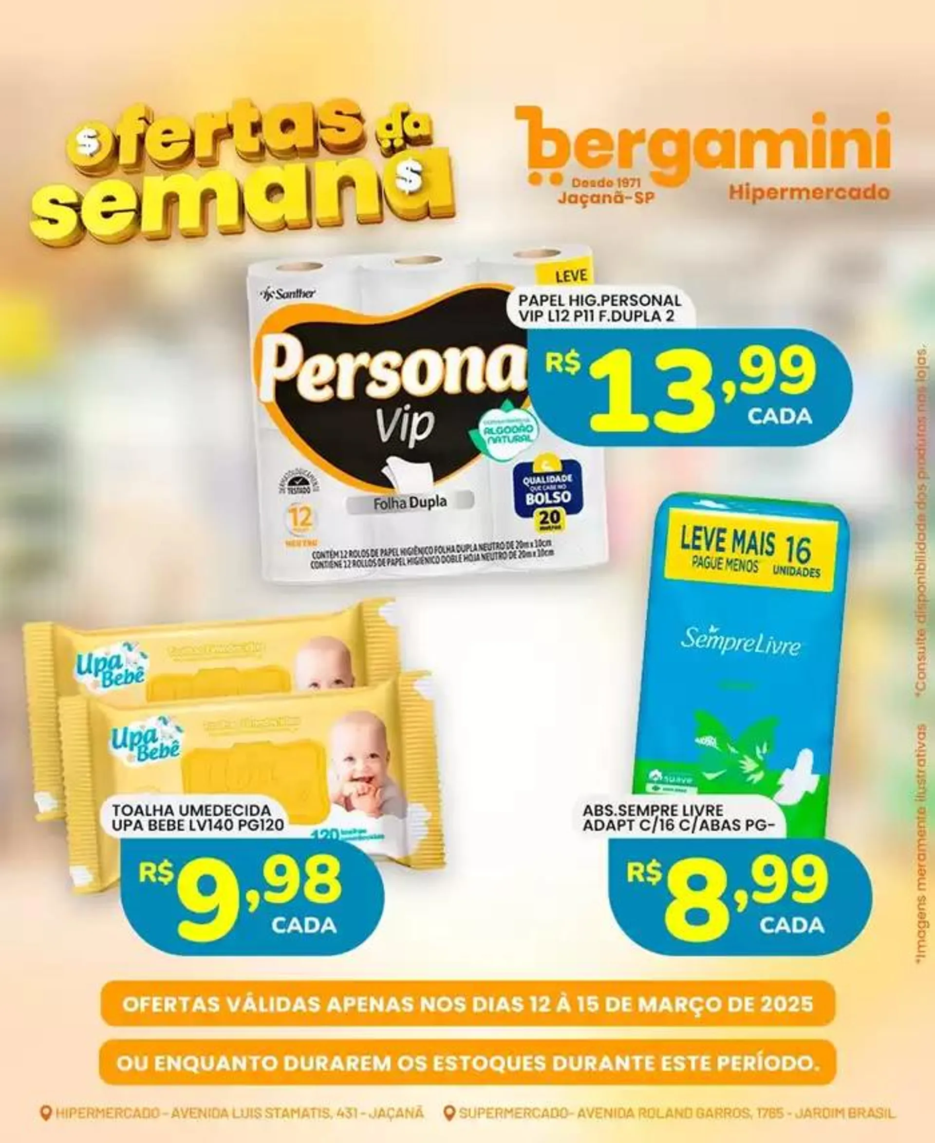 Encarte de Encarte Supermercado Bergamini 12 de março até 15 de março 2025 - Pagina 1