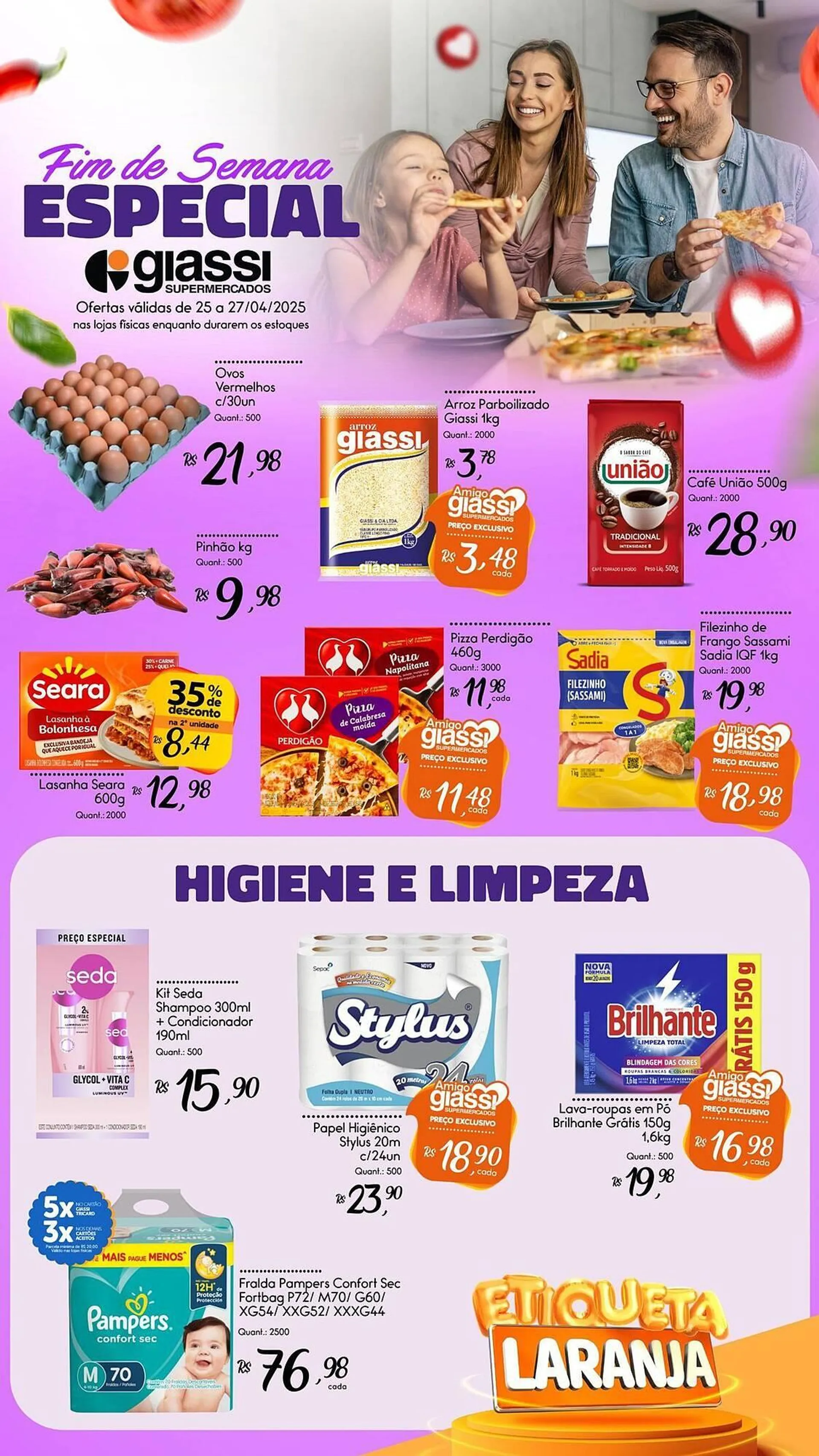 Encarte de Catálogo Giassi Supermercados 25 de abril até 27 de abril 2025 - Pagina 2