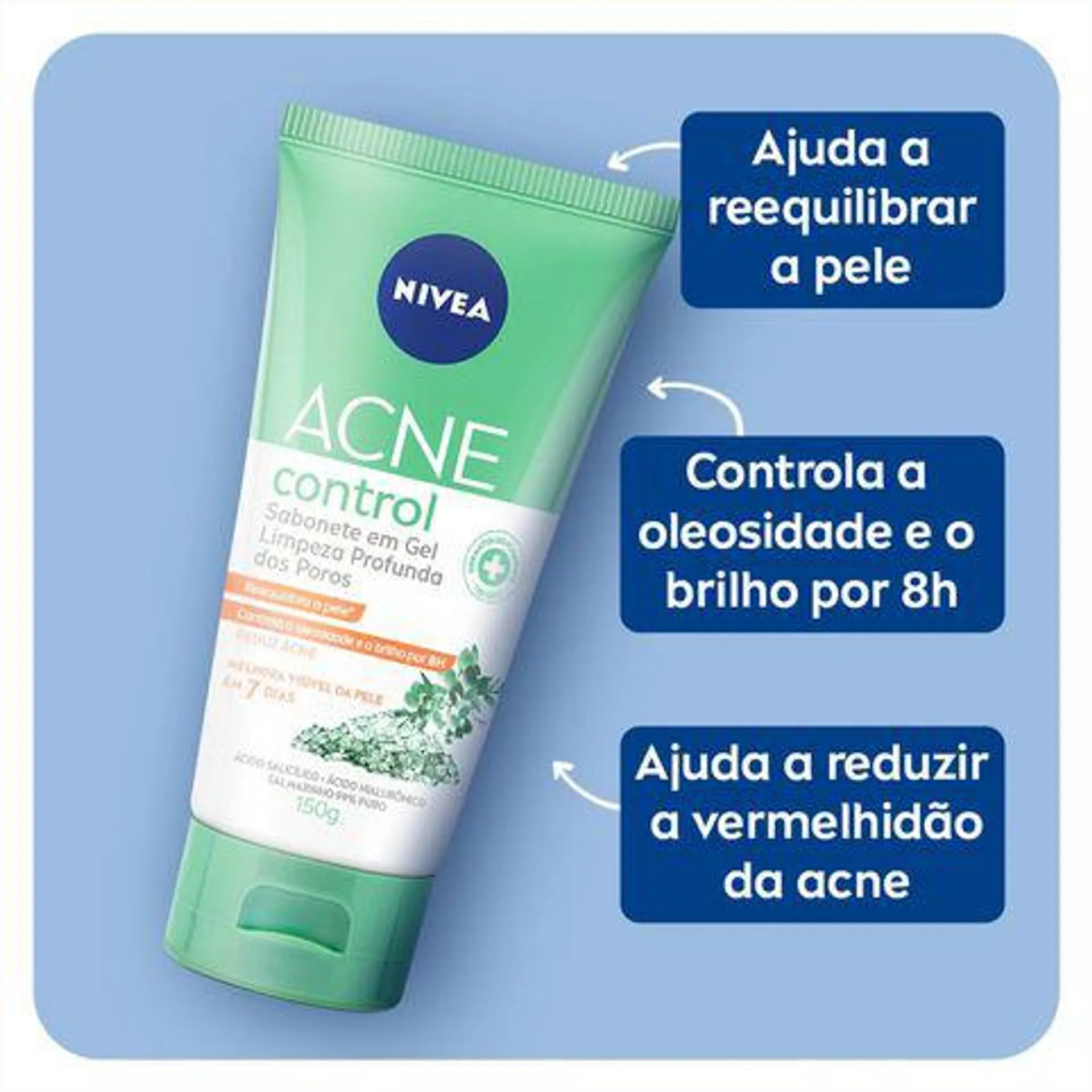 Sabonete Facial em Gel Nivea Acne Control 150g