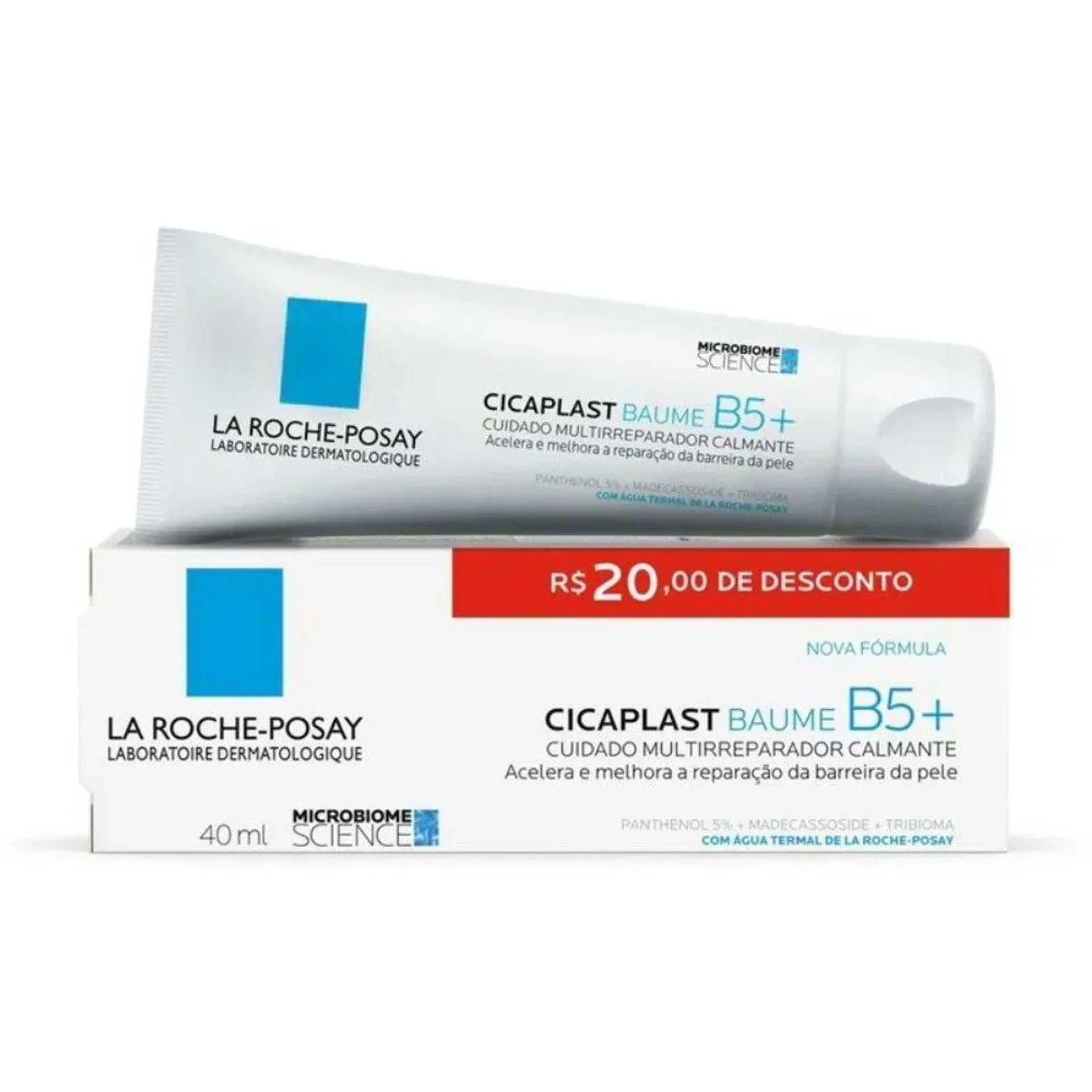 Multirreparador La Roche-posay Cicaplast Baume B5+ 40 Ml R$ 20,00 Desconto