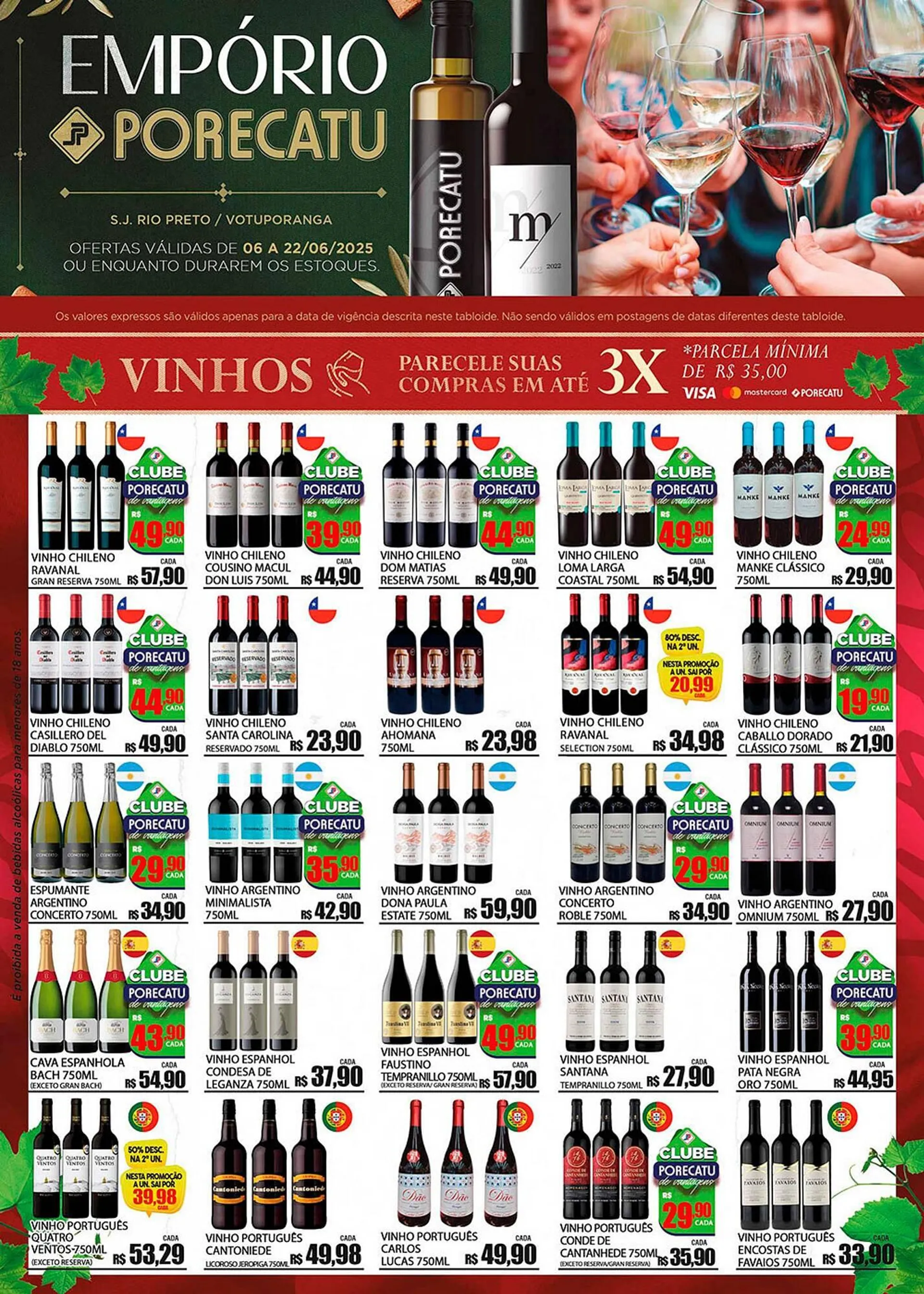 Encarte de Catálogo Supermercado Porecatu 9 de junho até 22 de junho 2025 - Pagina 1