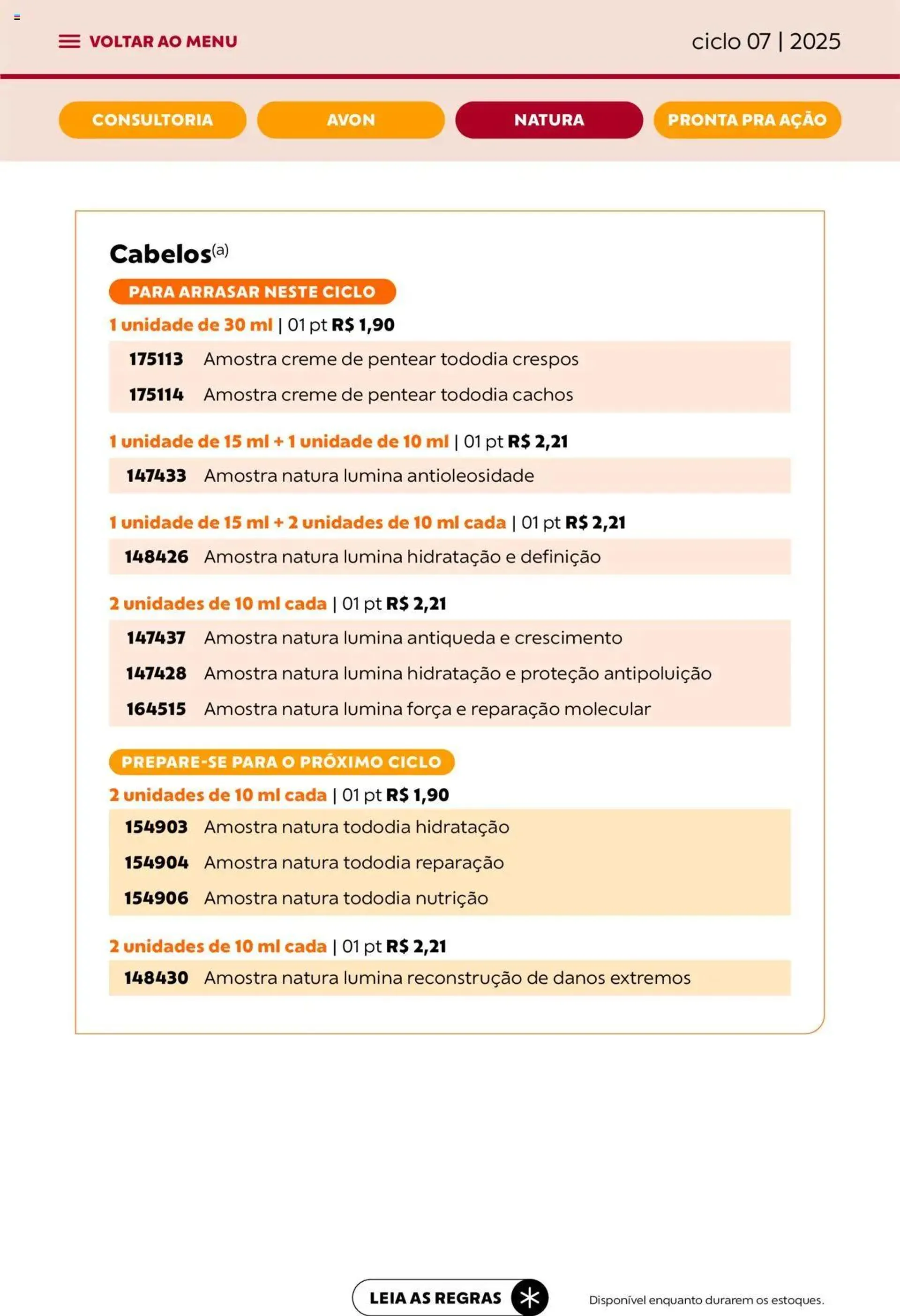 Encarte de Avon - Campanha 07: Minha Consultoria 3 de abril até 1 de maio 2025 - Pagina 84